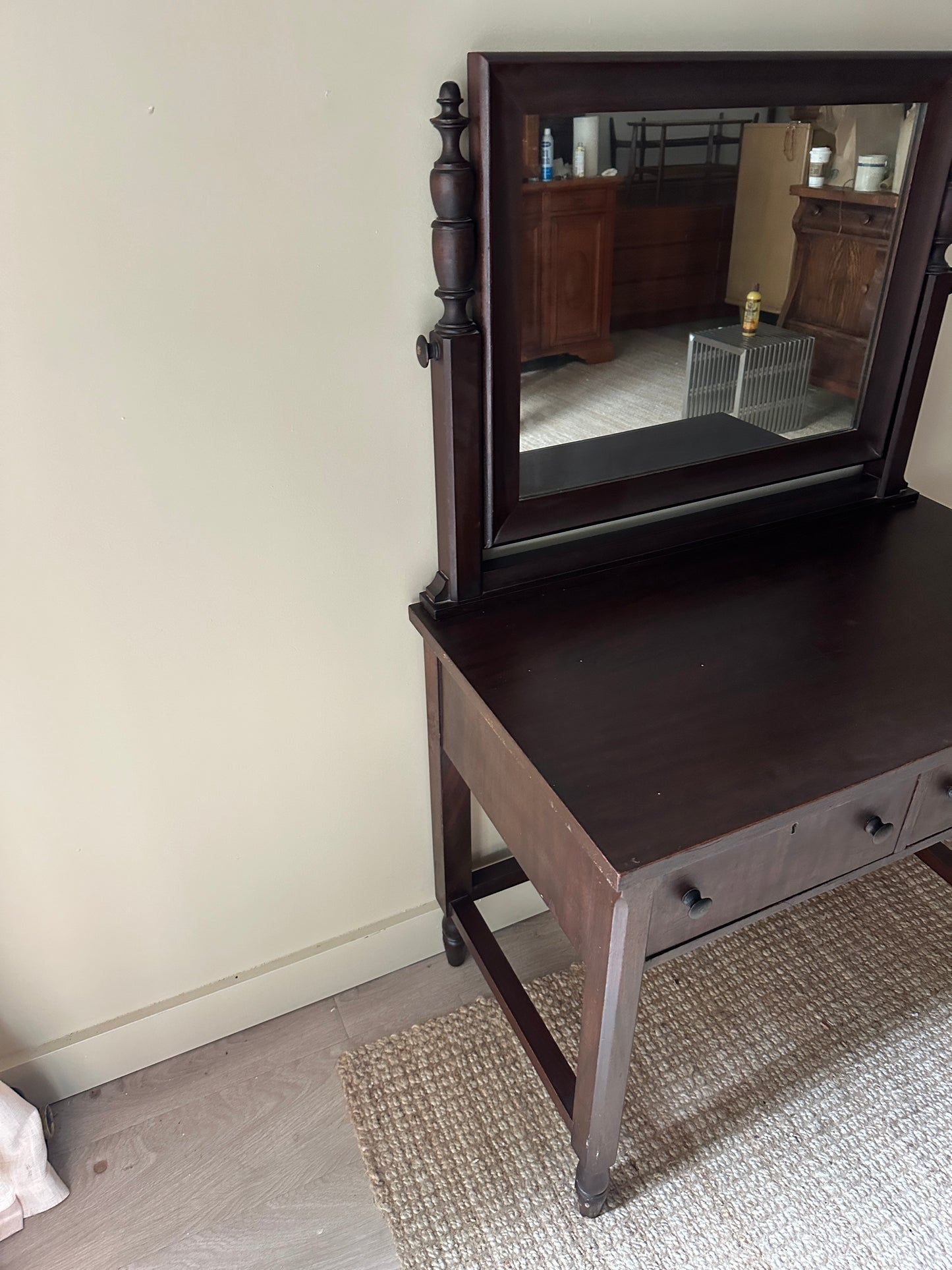 Walnut vanity