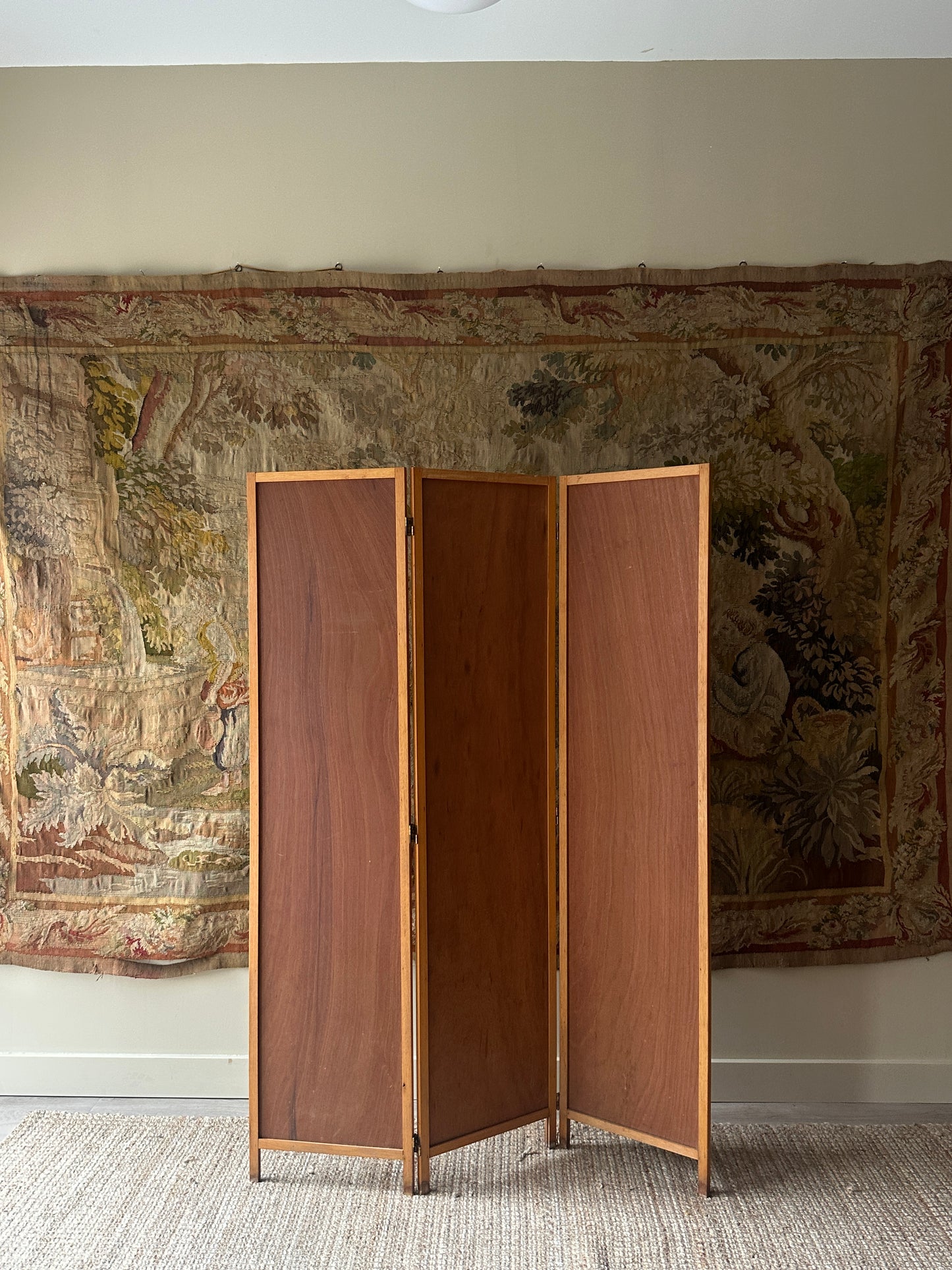 Mixed wood room divider
