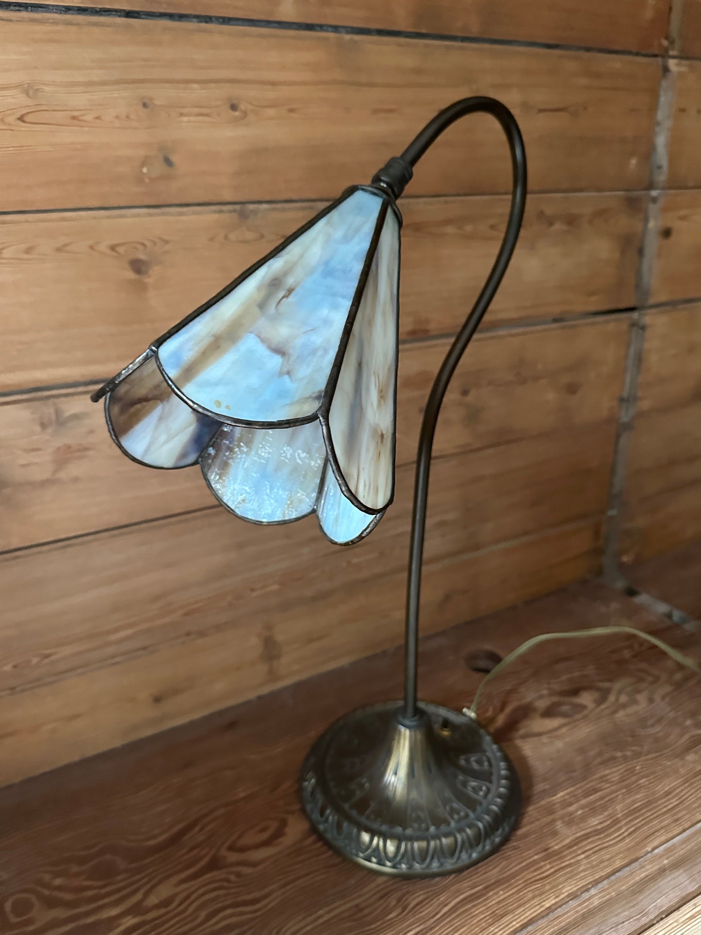 Gooseneck brass lamp