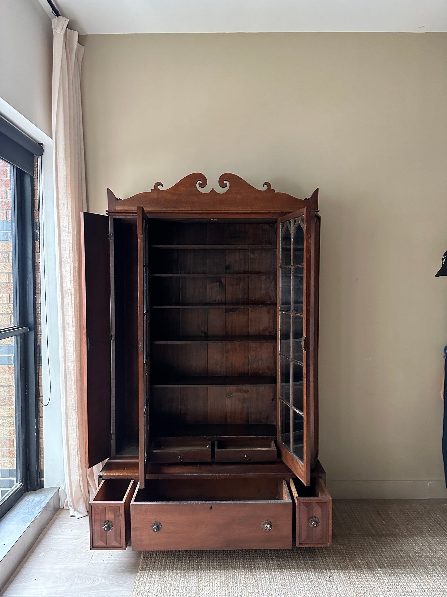 Walnut display case