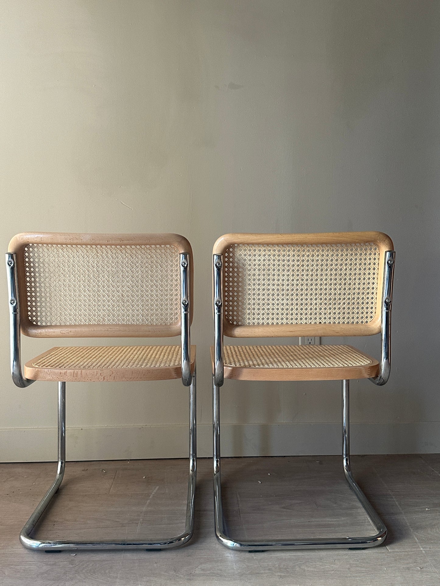 Pair of cesca chairs. Set of 2.