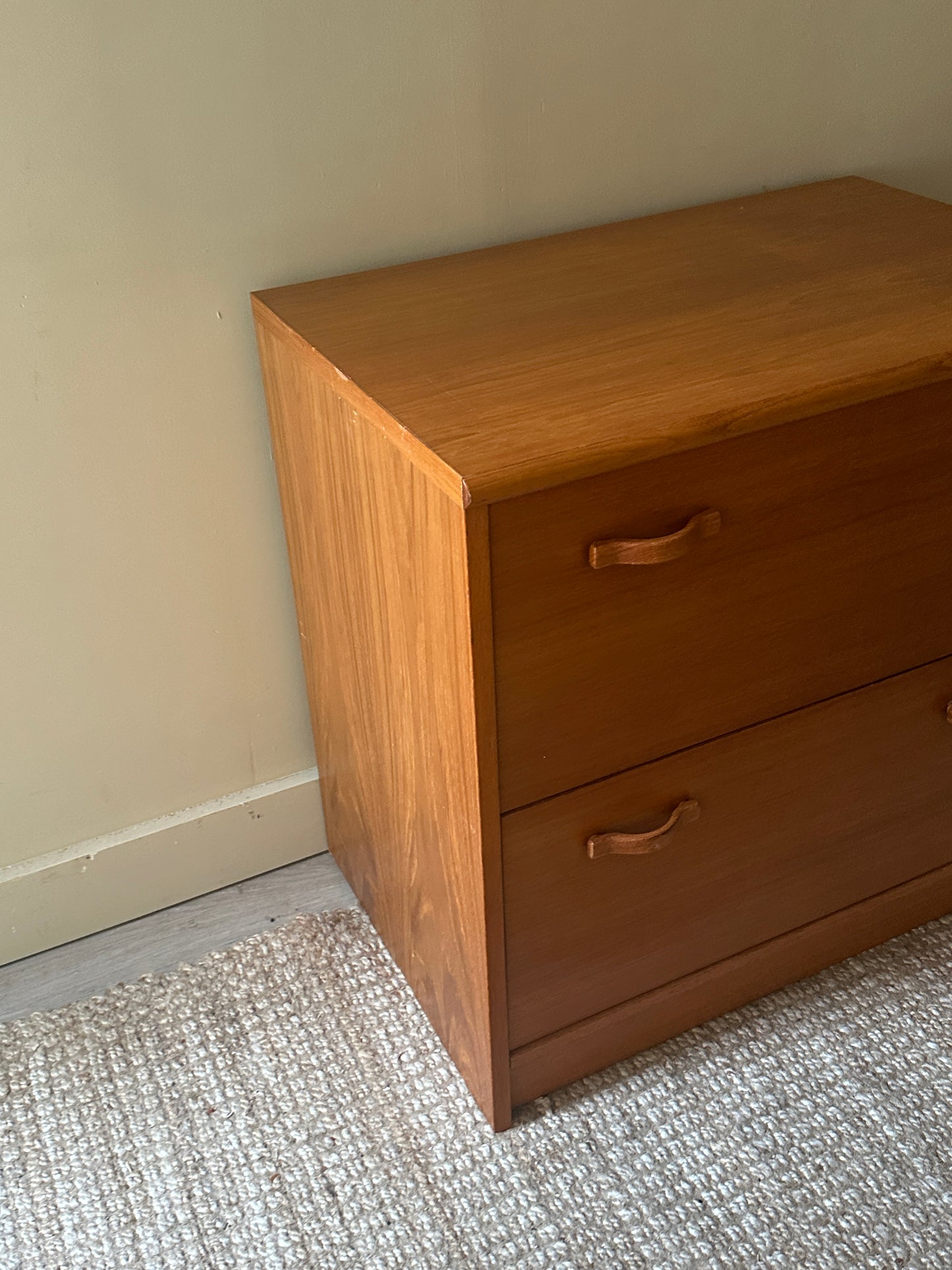 Teak file cabinet (left)
