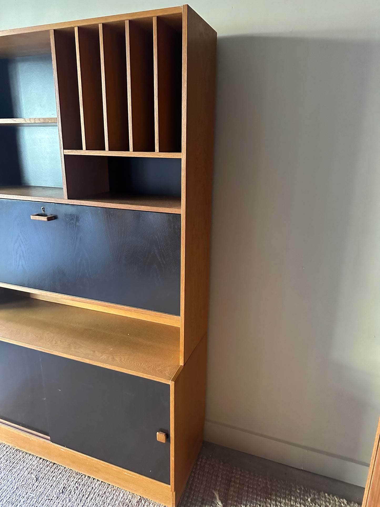 Danish two piece hutch