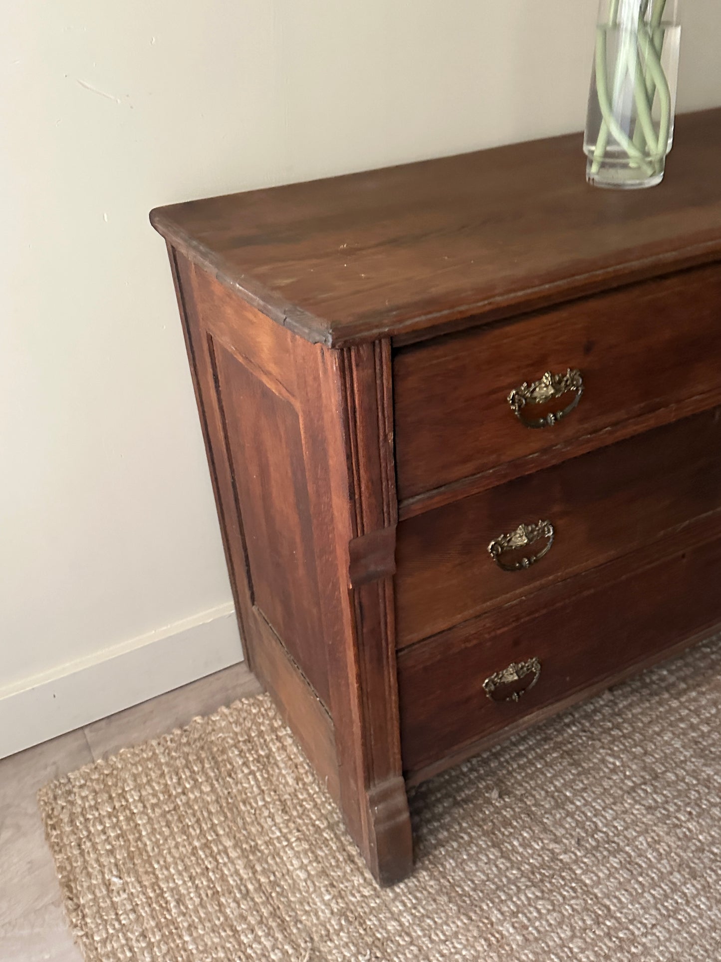 3 drawer oak dresser
