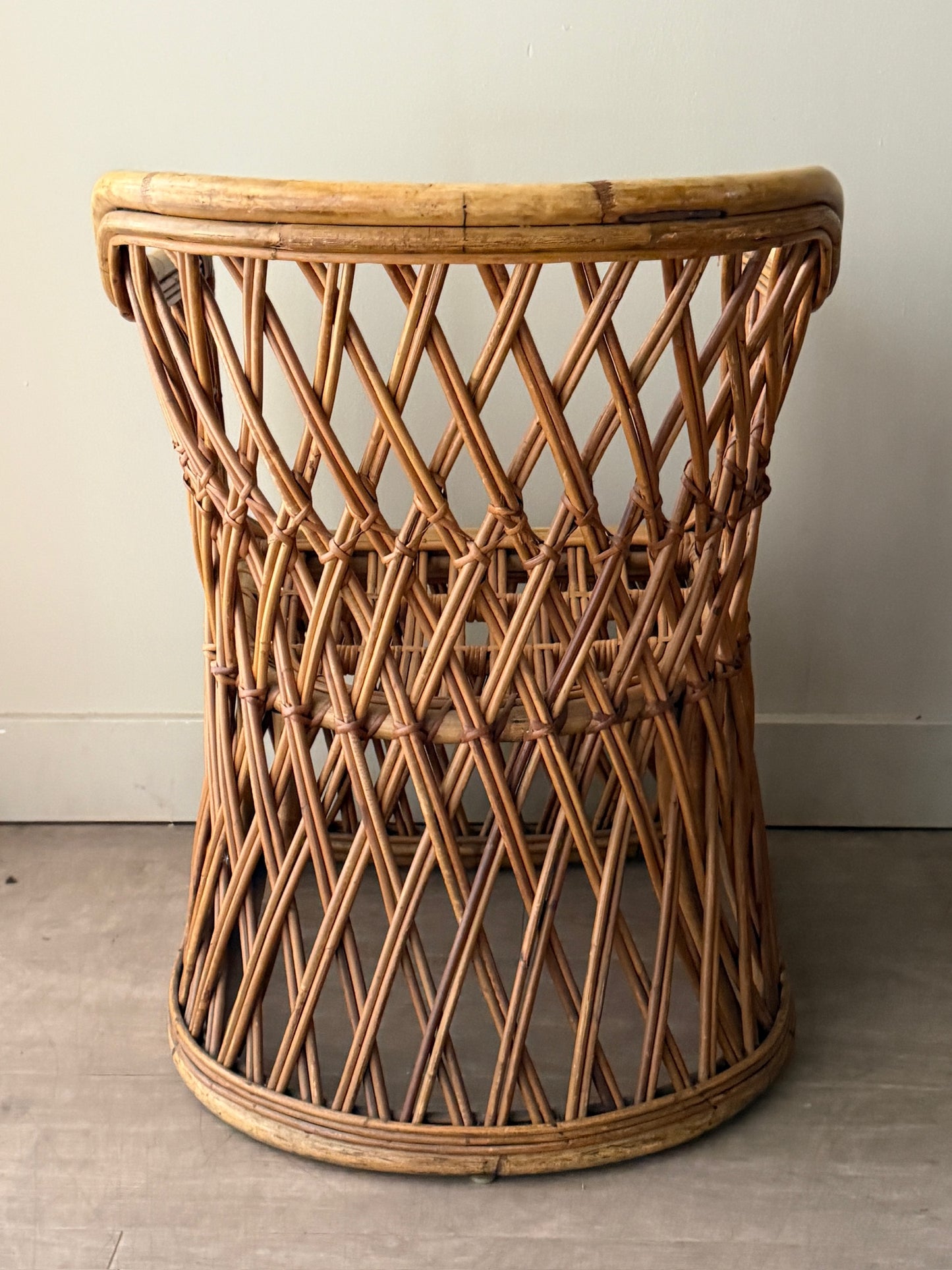 Rattan and pencil reed chair