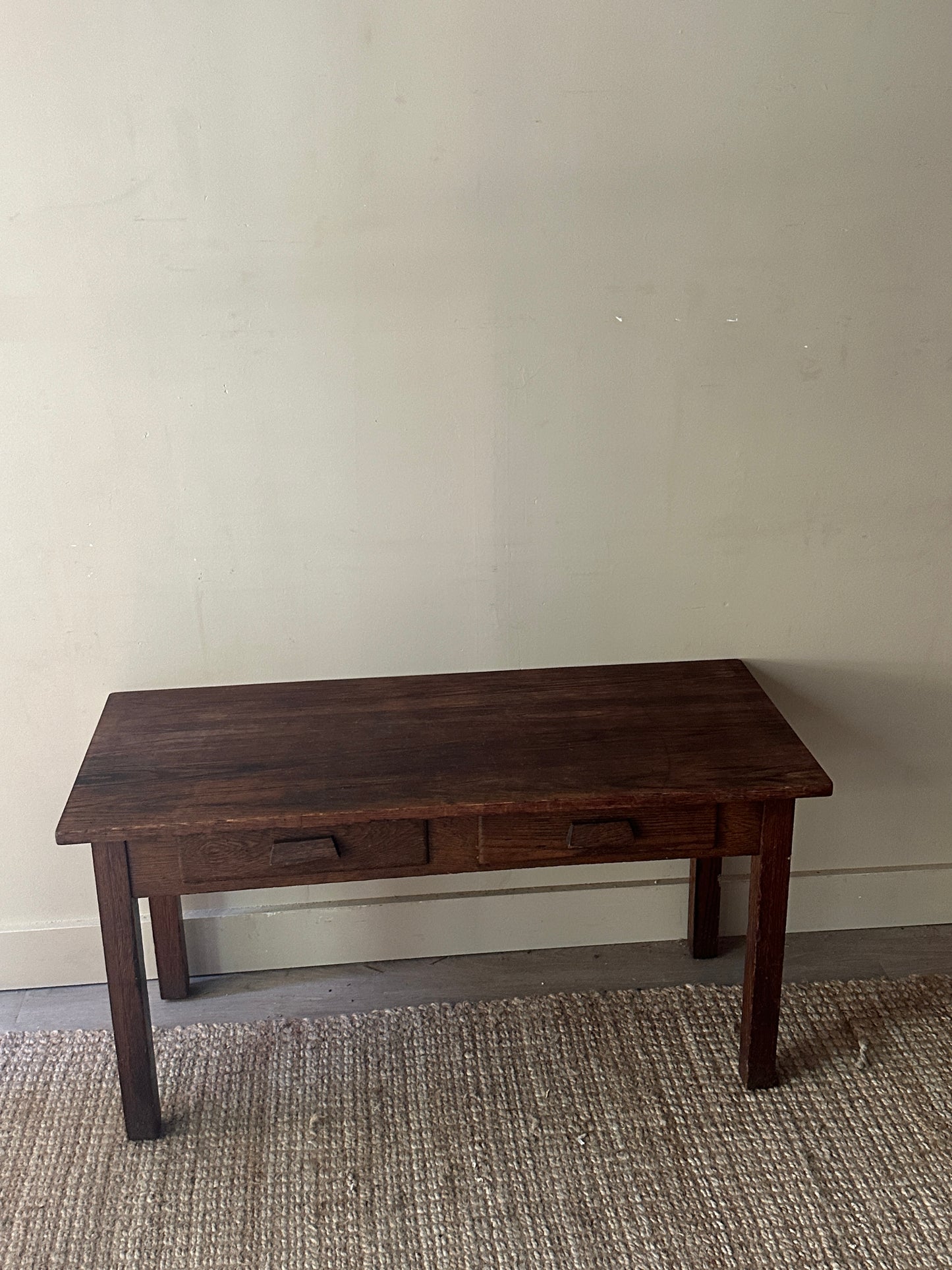 Oak console table