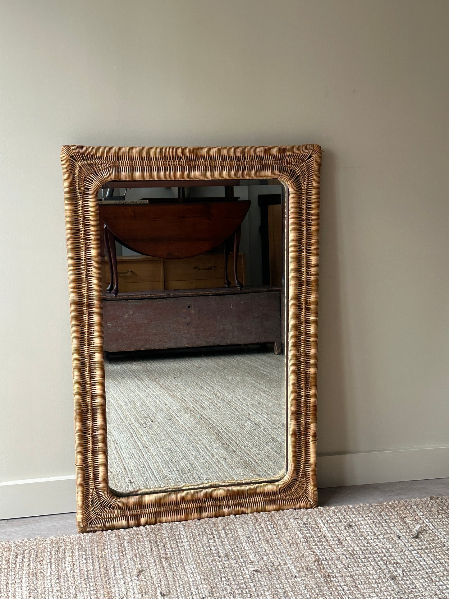 Wicker mirror