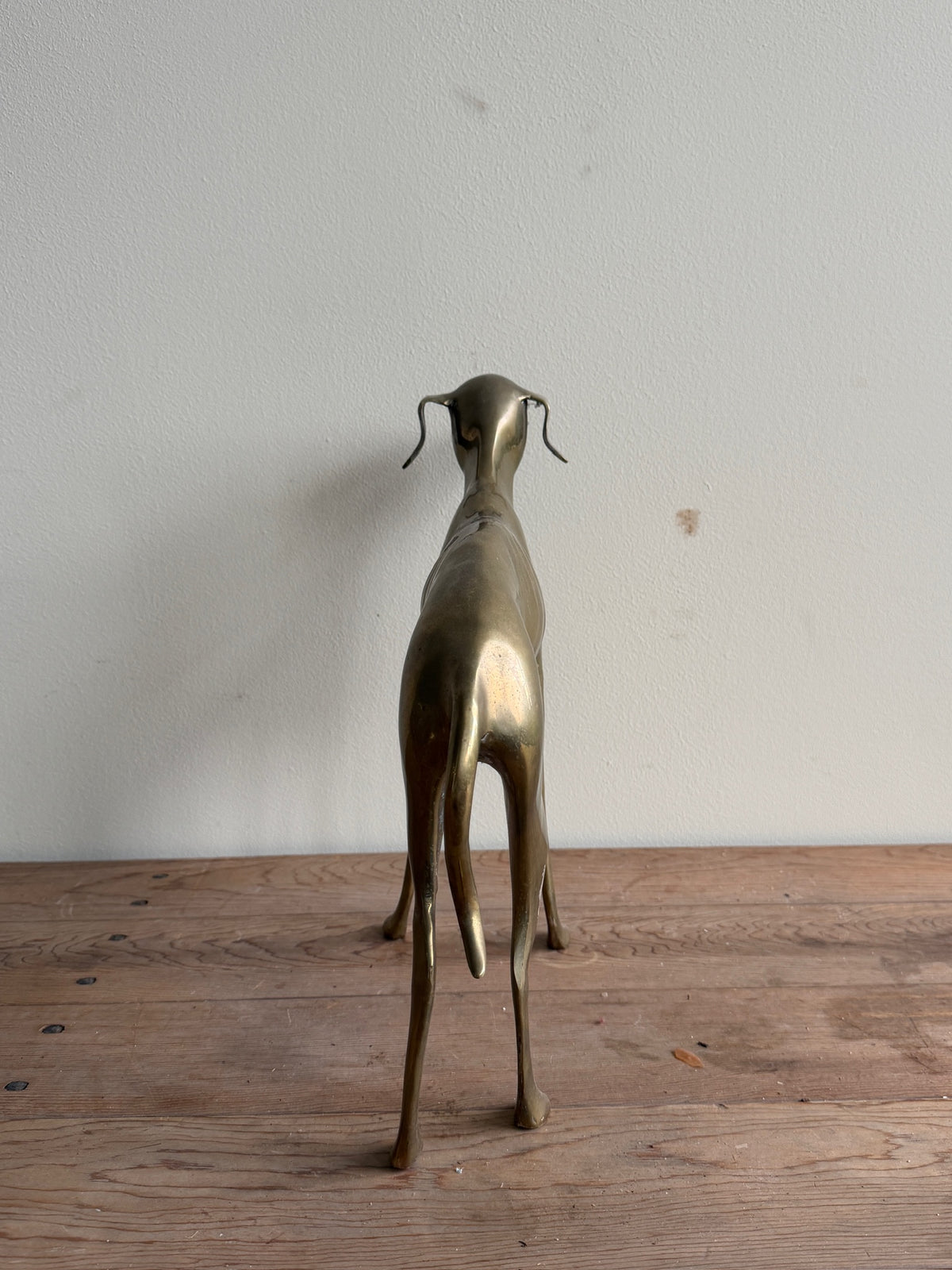 Brass whippet sculpture