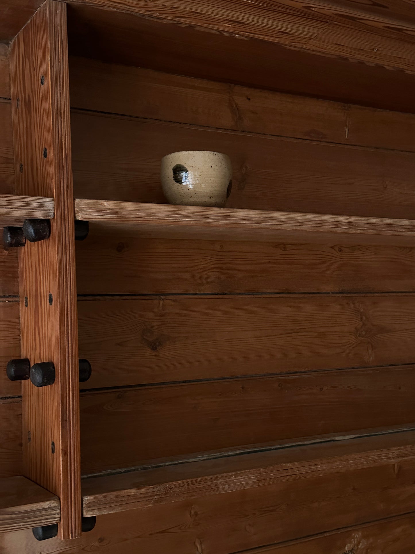 Two piece pine hutch