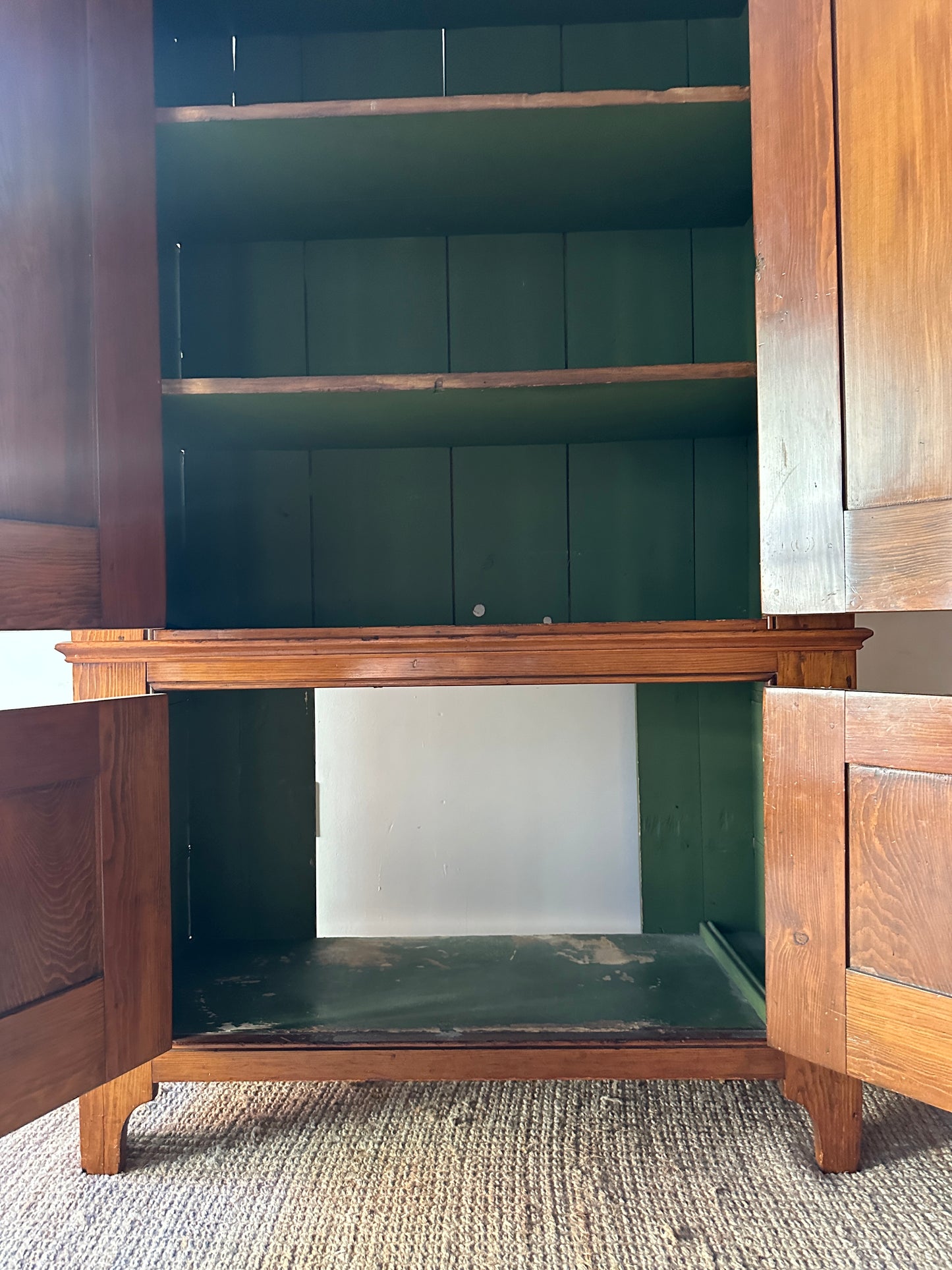 Two piece cupboard