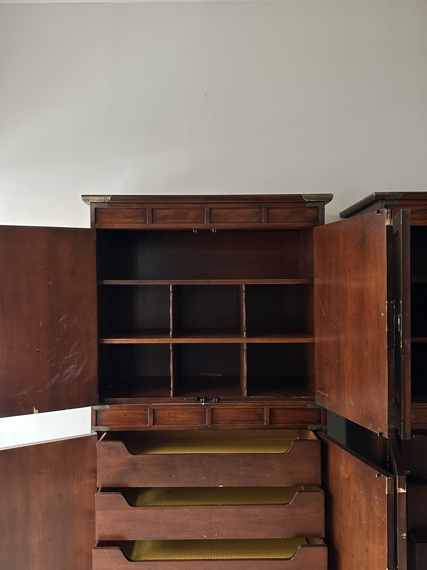 Henredon armoire (left)