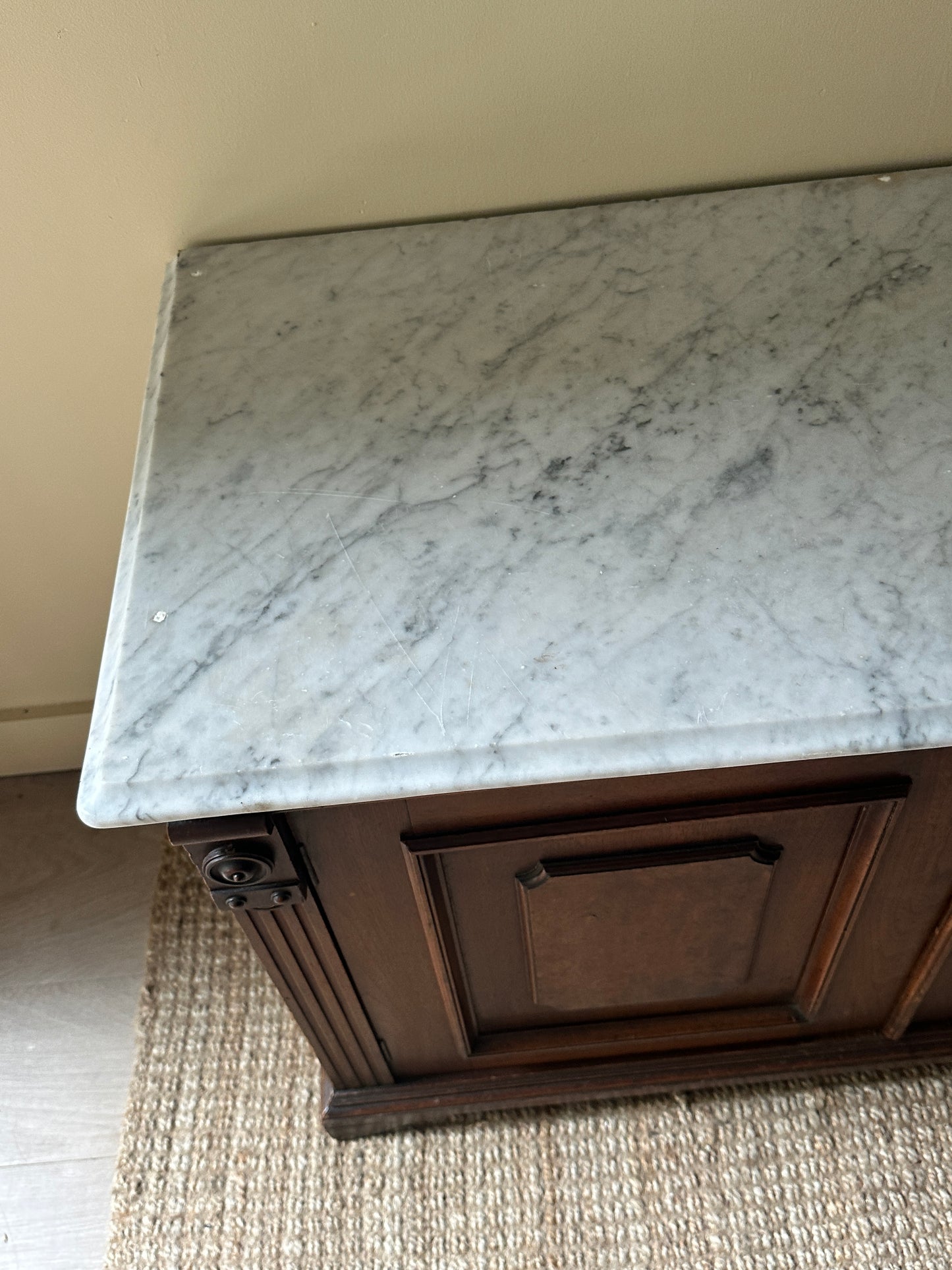 Marble top console
