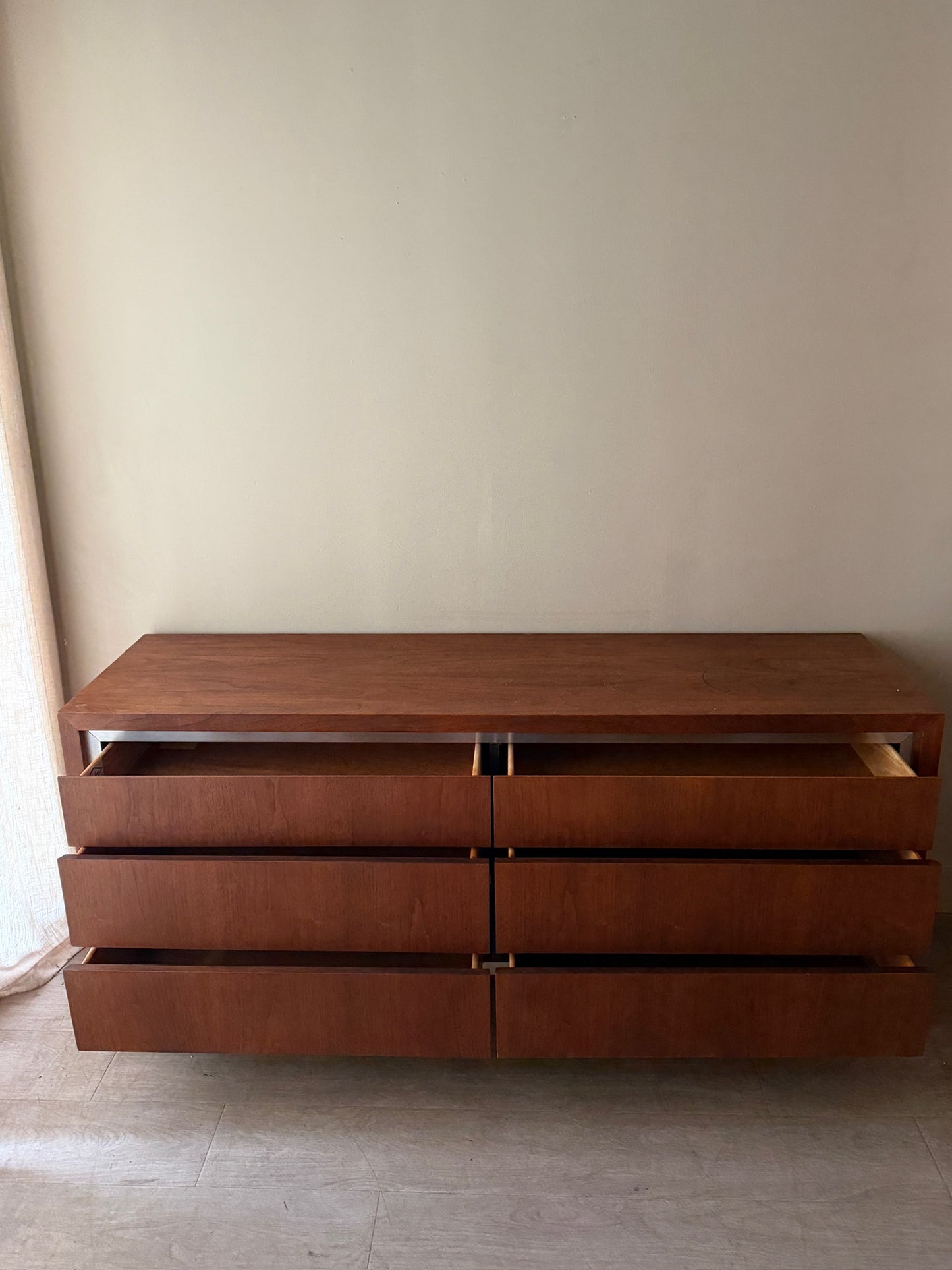 Dillingham walnut six drawer dresser