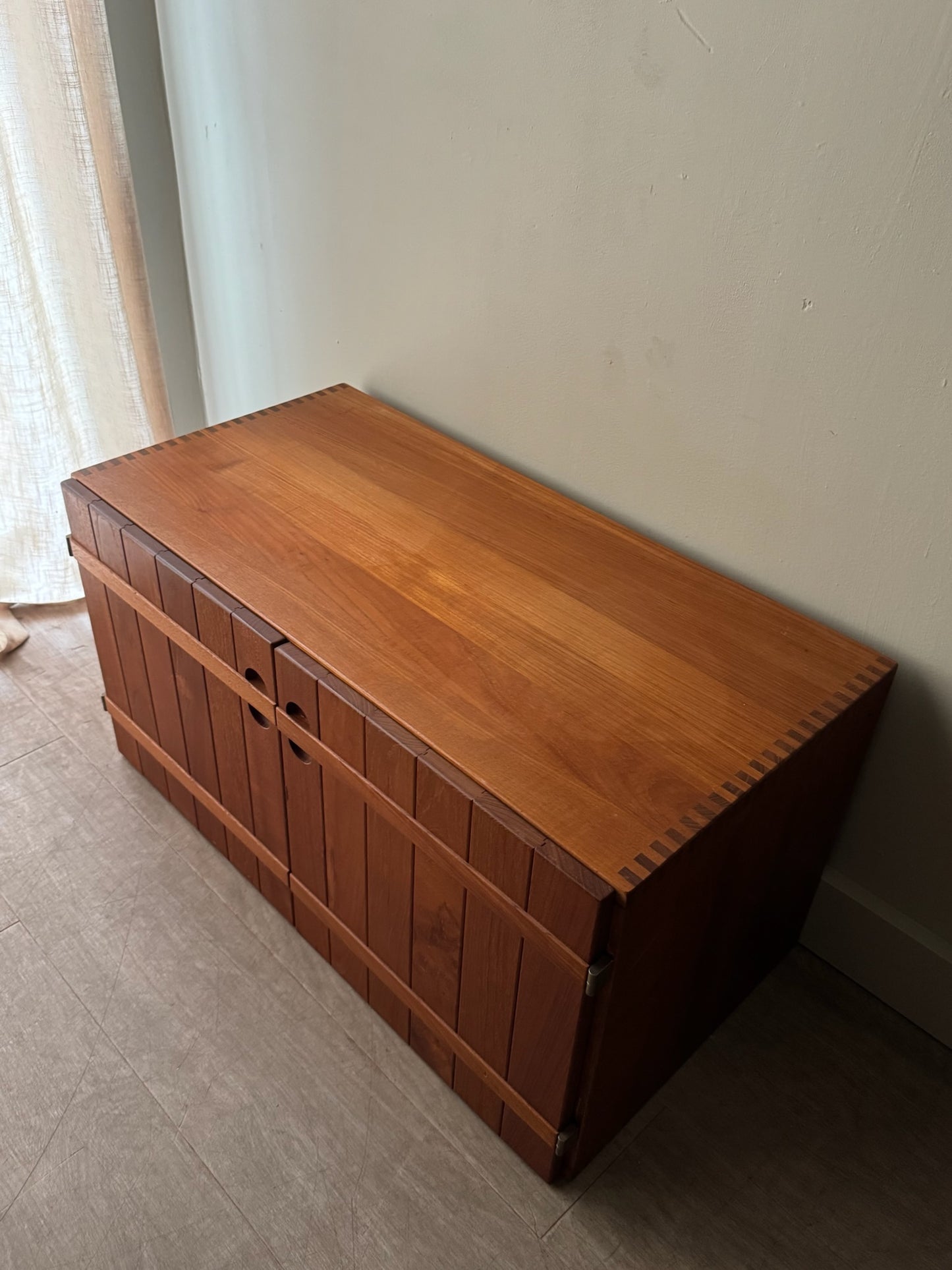 Danish teak 3 piece modular cabinet