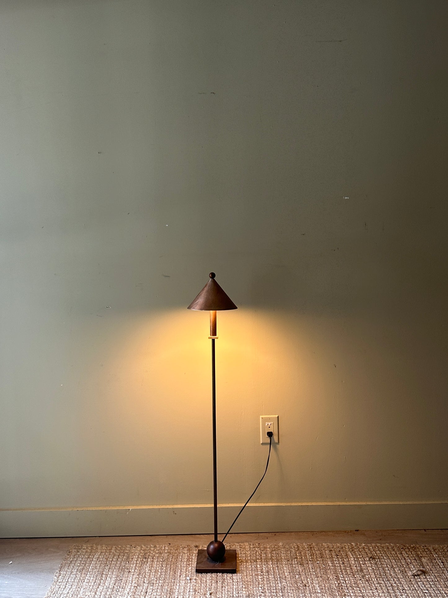 Copper toned lamp