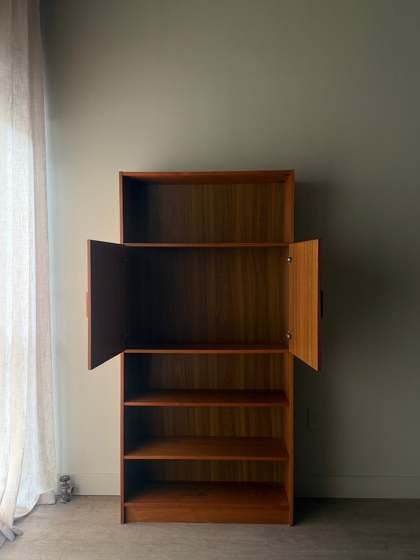 Danish teak bookcase cabinet