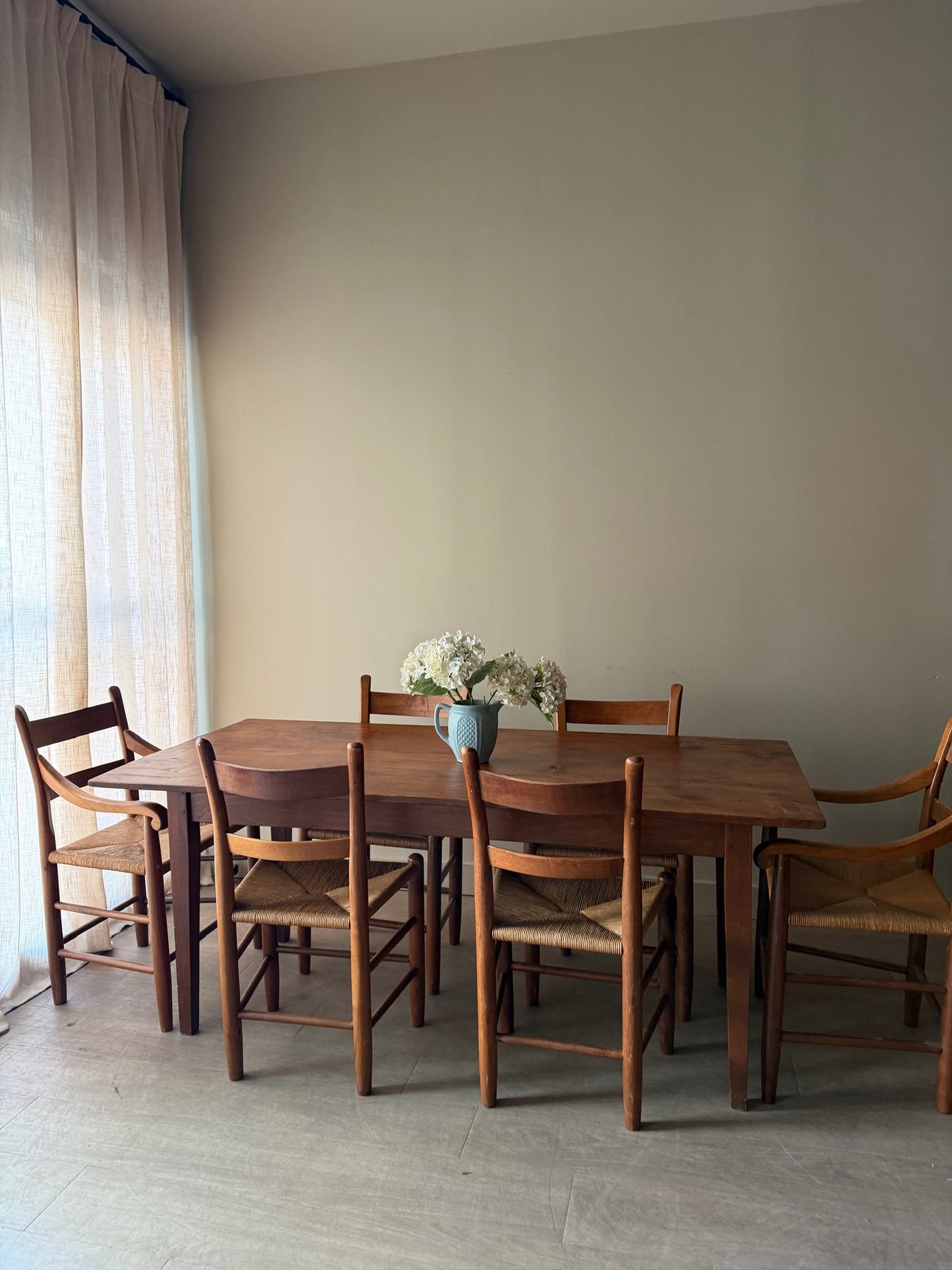Pine farmhouse dining table