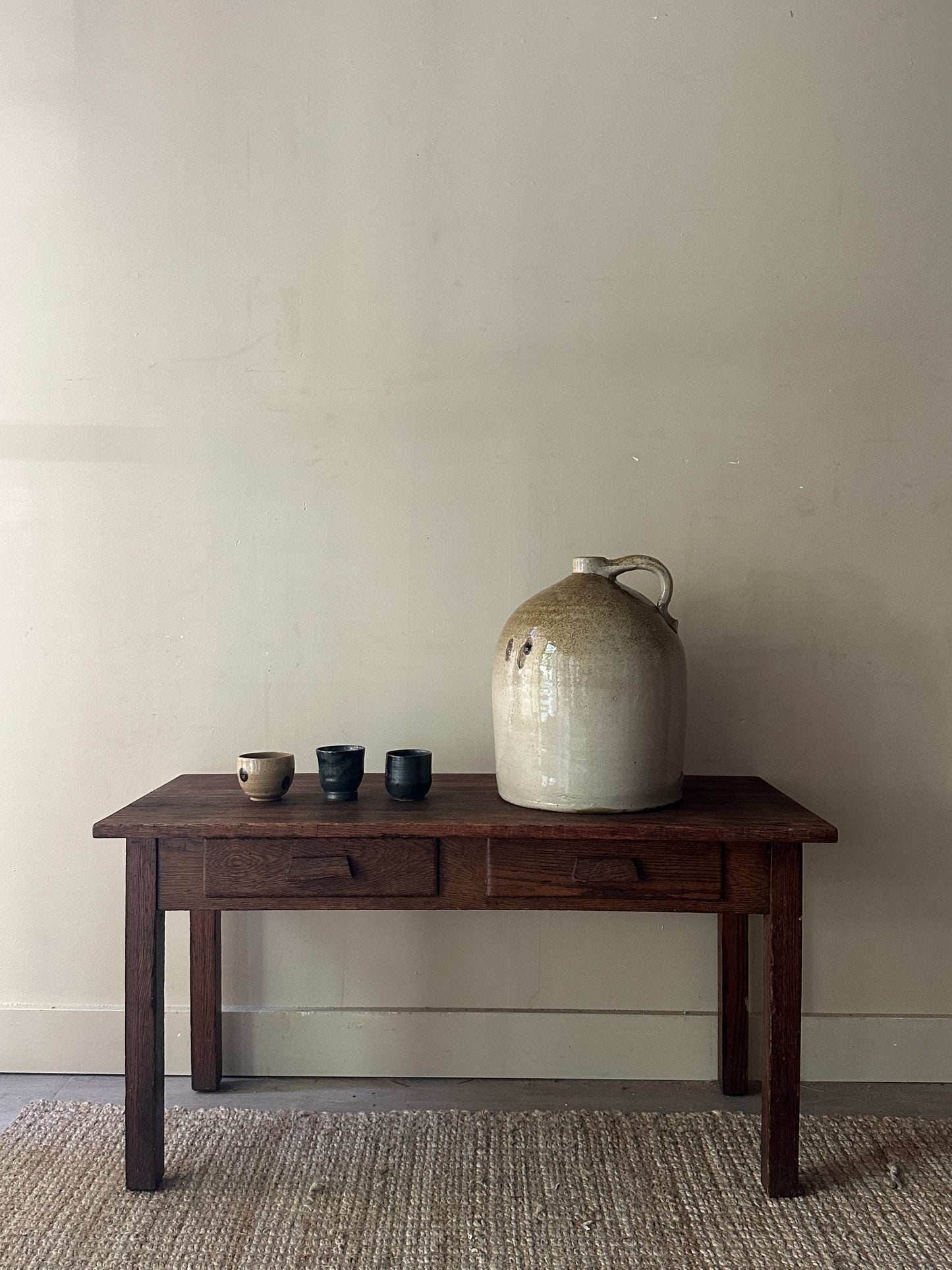 Oak console table