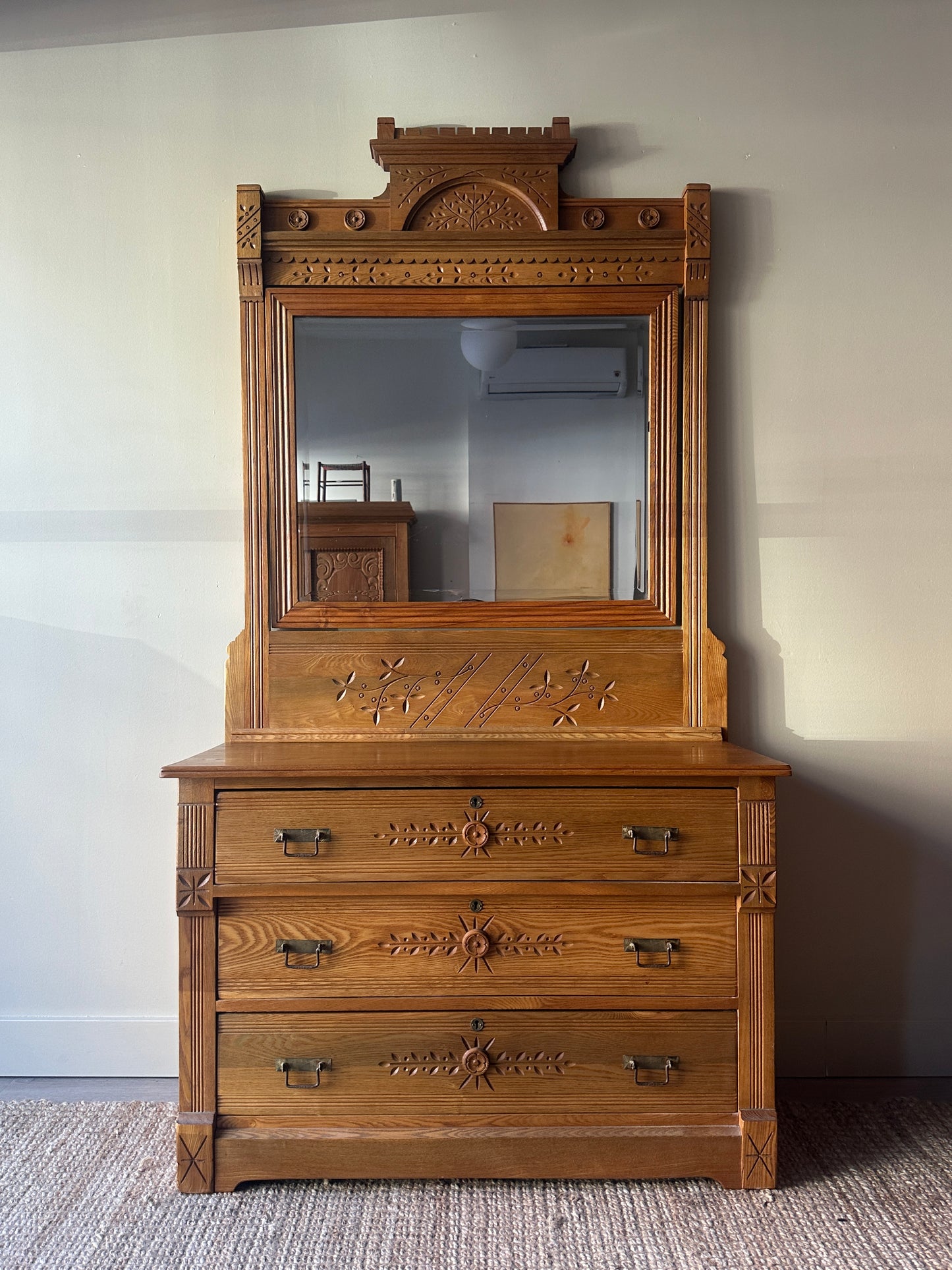 Eastlake dresser with mirror