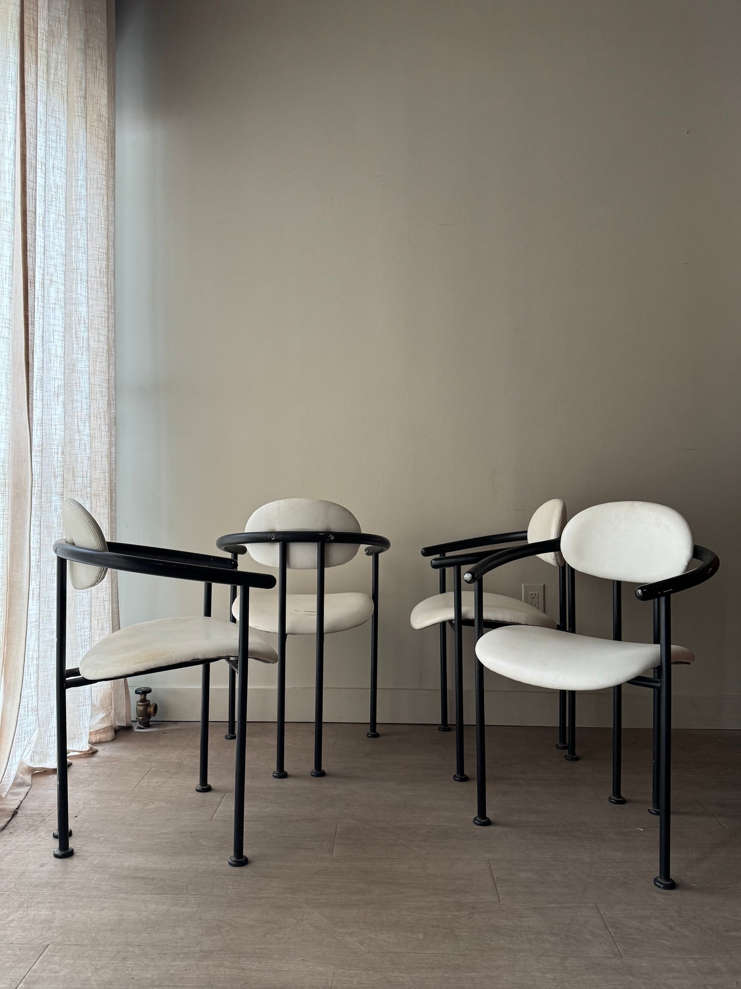 Bentwood and Vinyl Armchairs (sold in pairs)