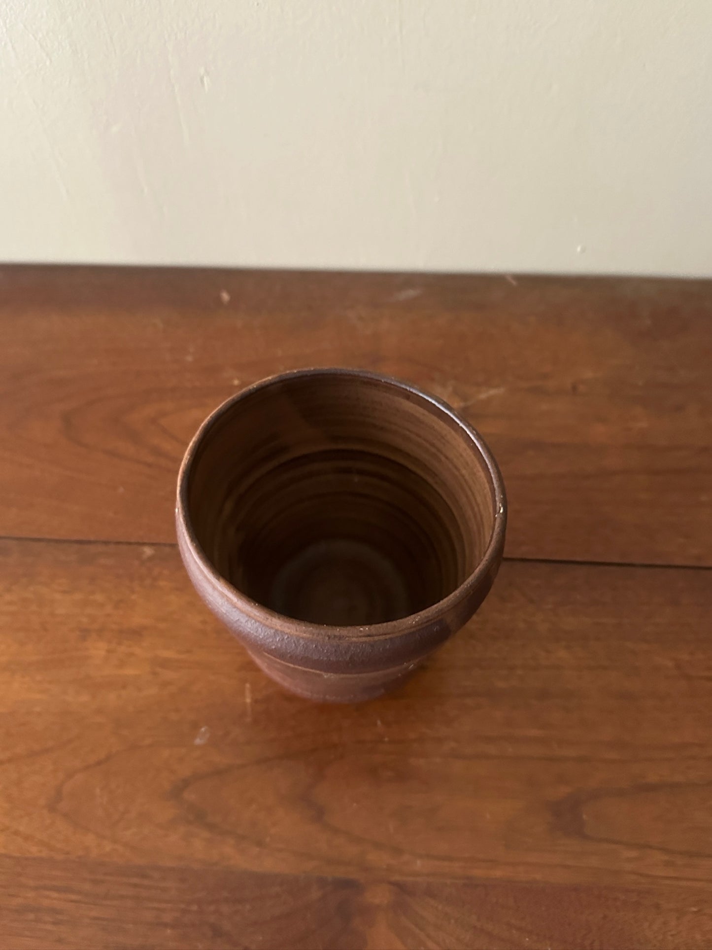 Brown ceramic jar