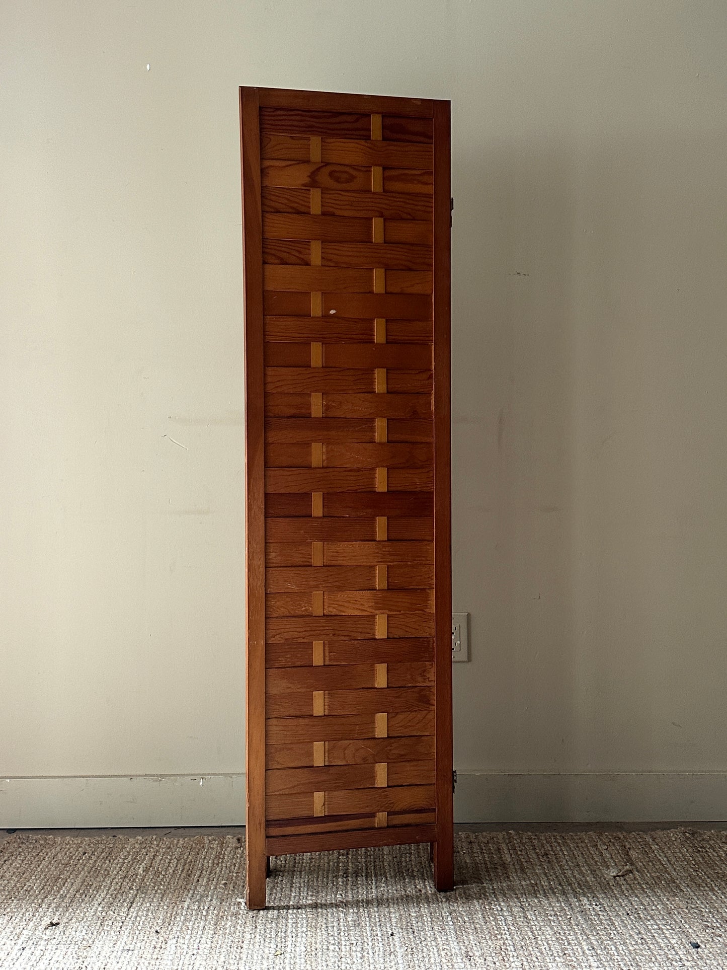 Woven Pine Room Divider