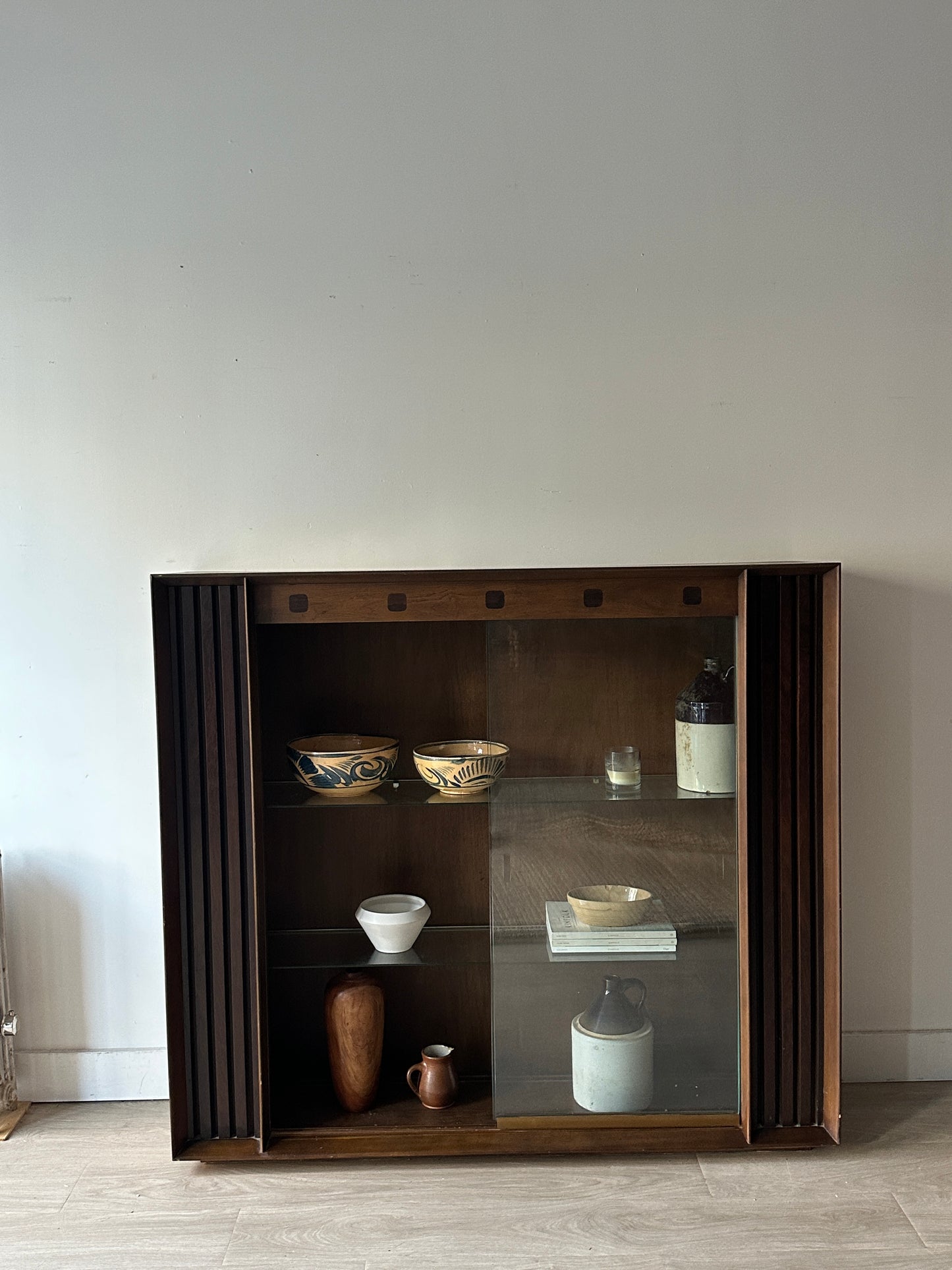 Walnut display case