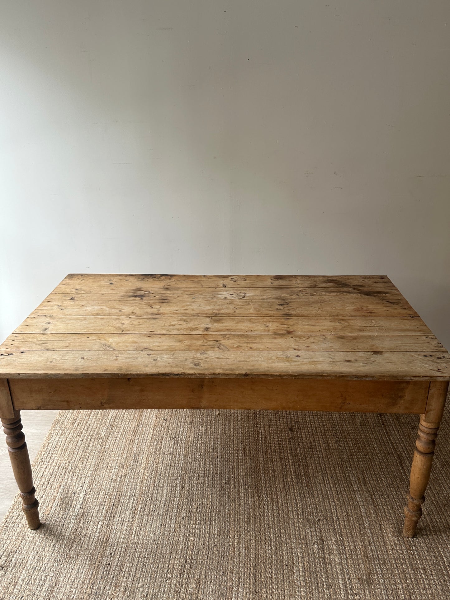 Pine farmhouse dining table