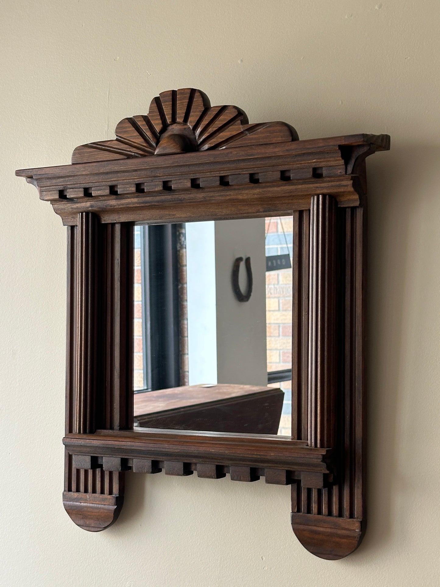 Hand carved mirror
