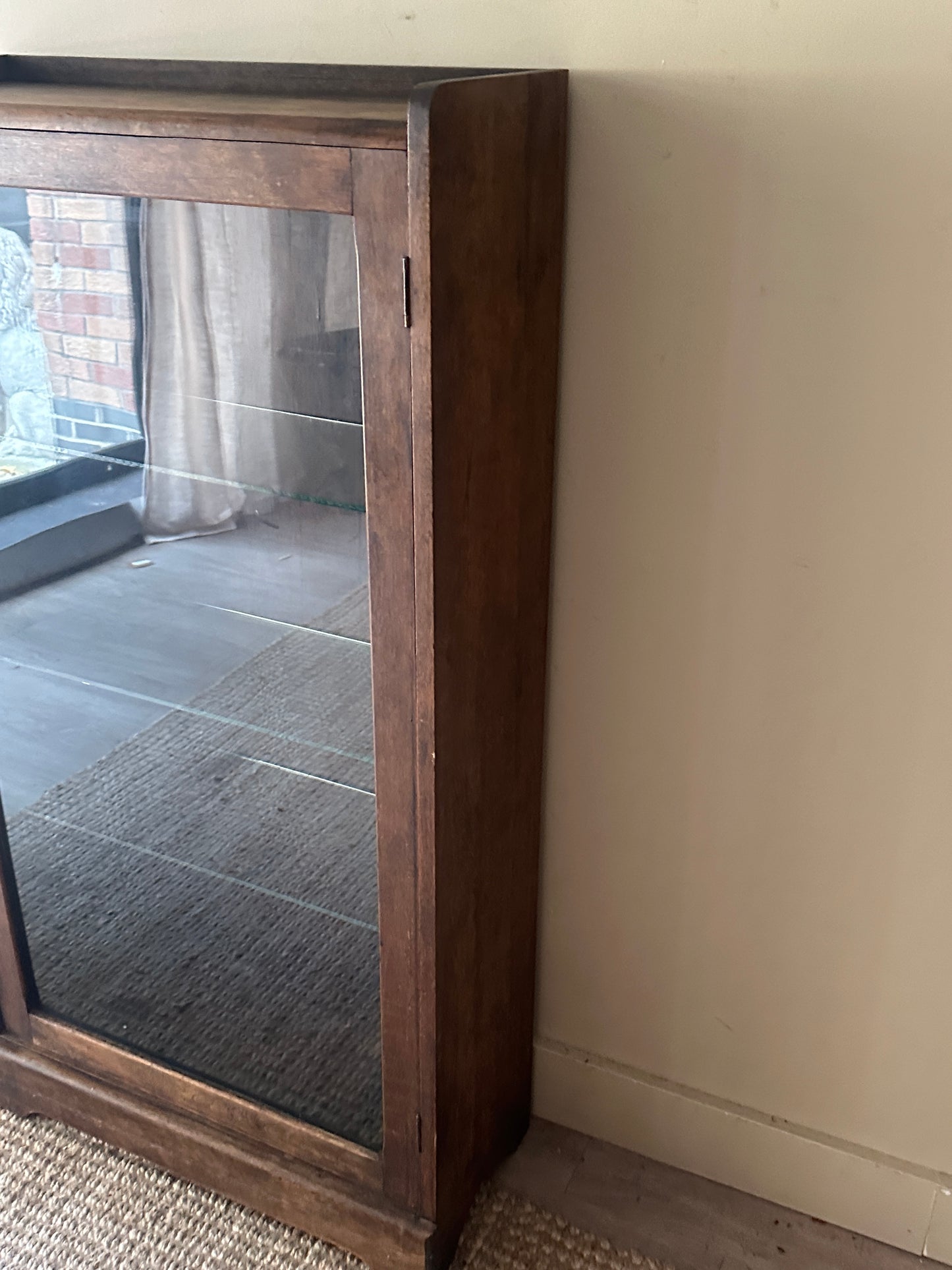 Oak and glass display case