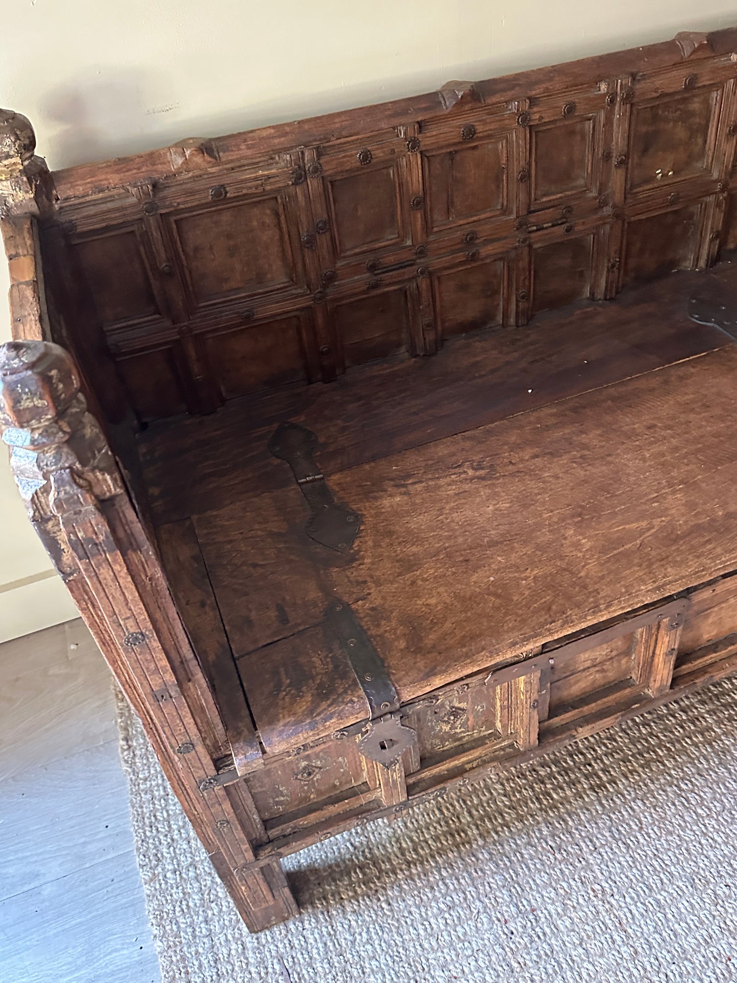 Carved bench