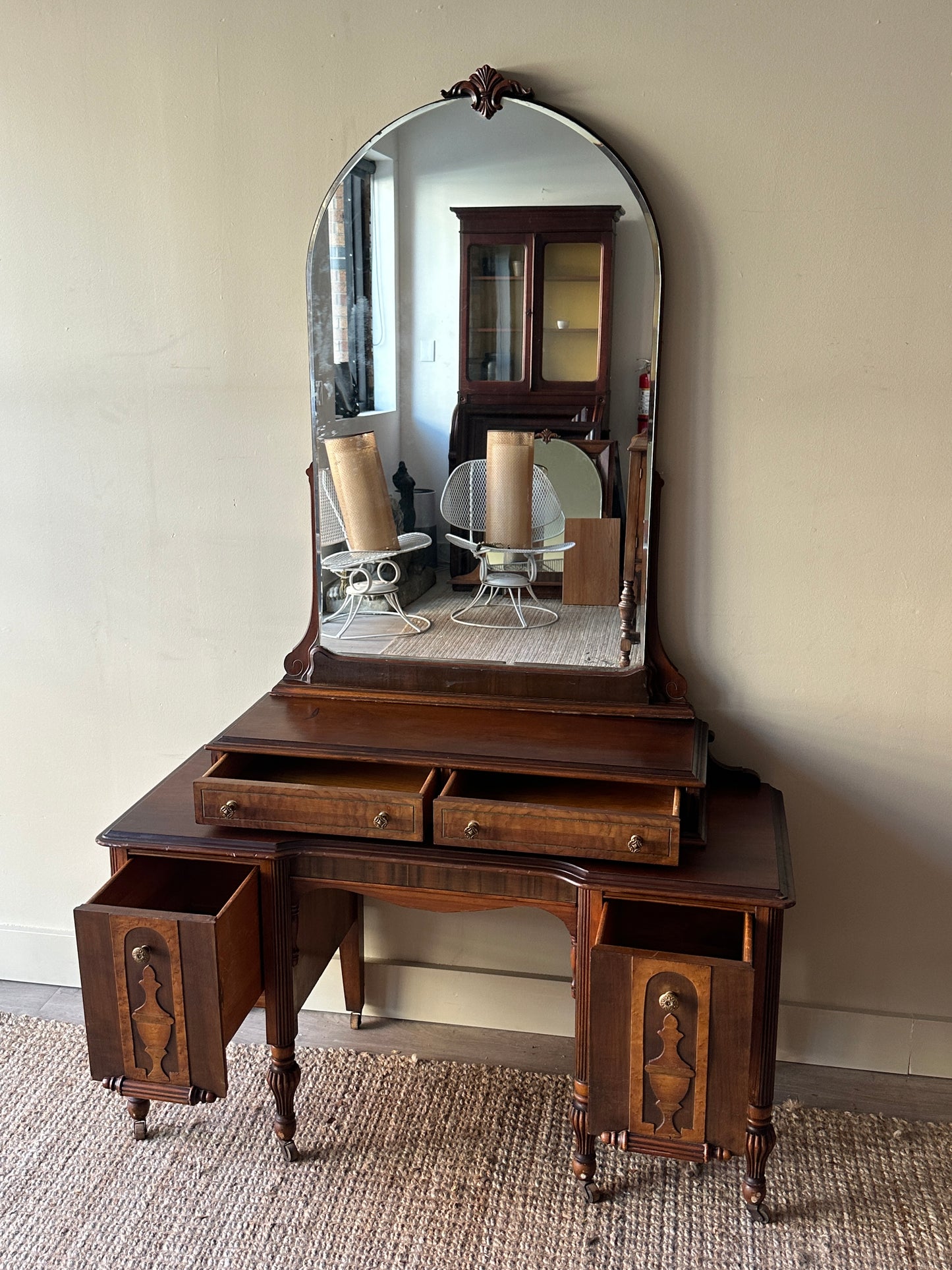 Walnut vanity