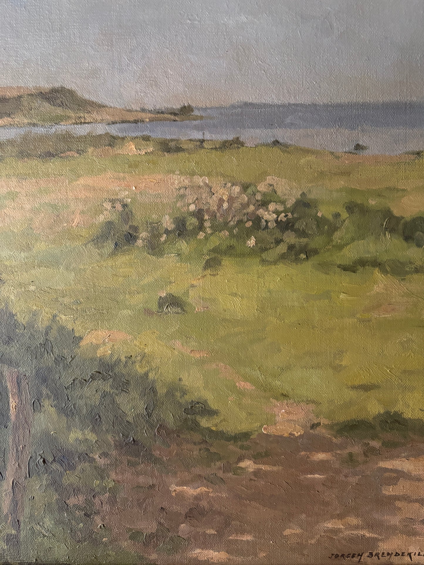 Landscape by Jorgen Brendekilde (1920-1993). Signed.