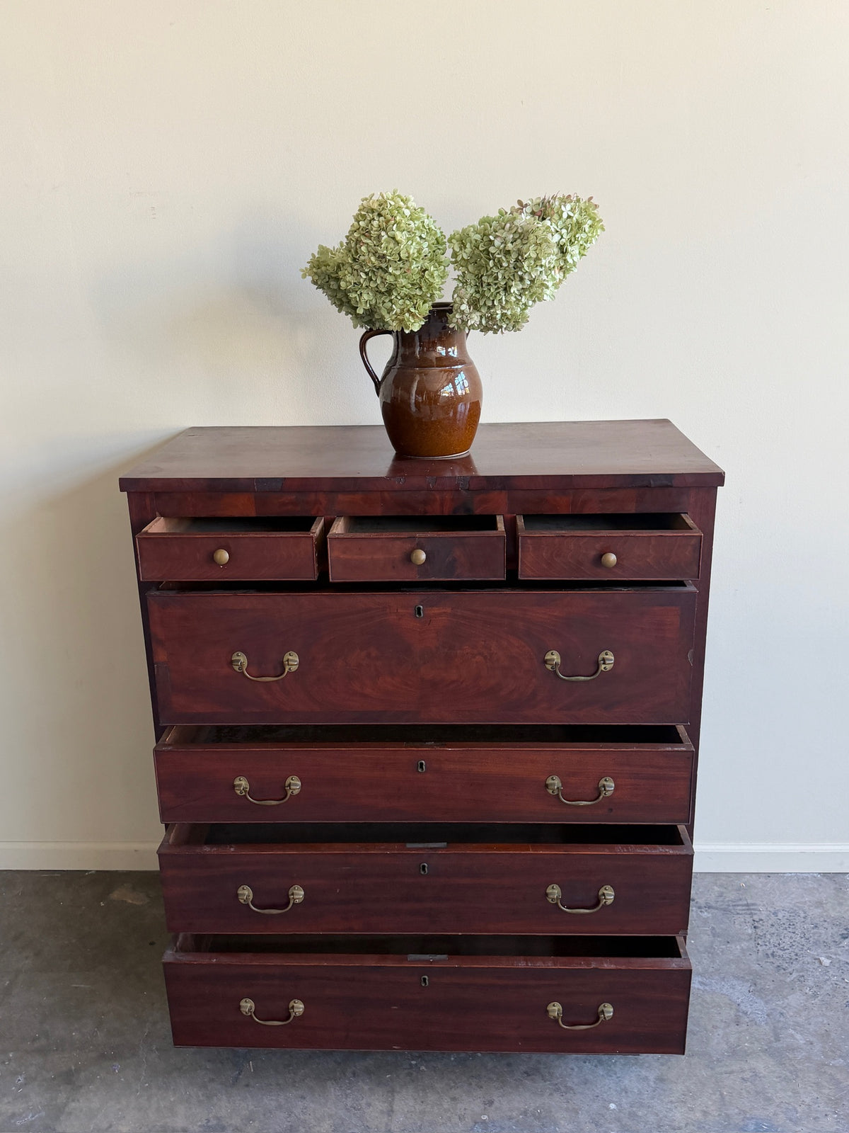 Empire mahogany tallboy dresser