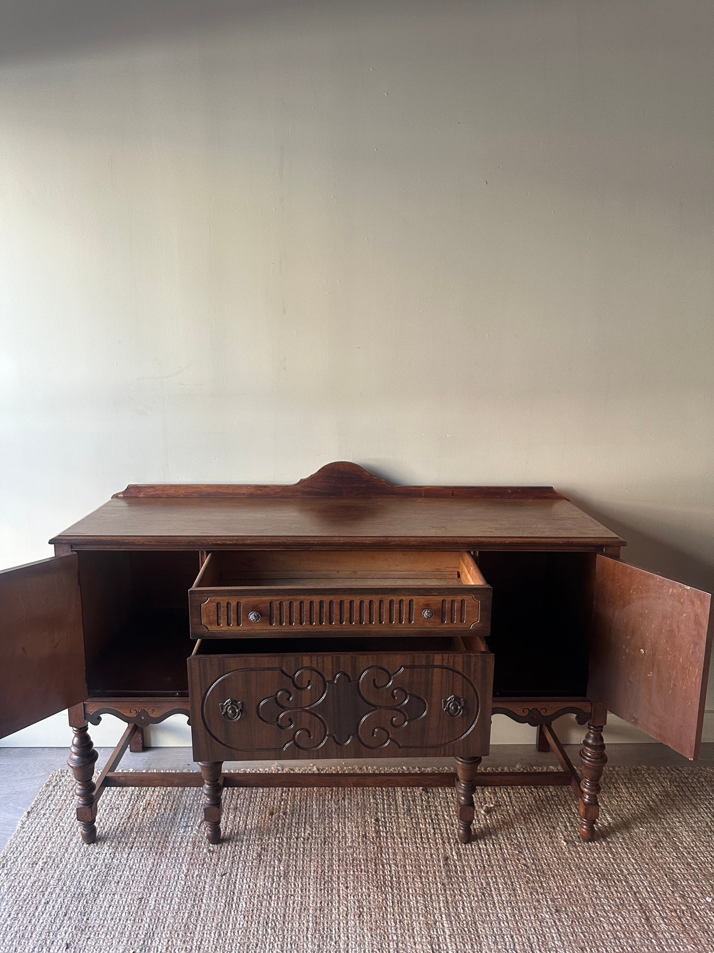 Depression walnut sideboard