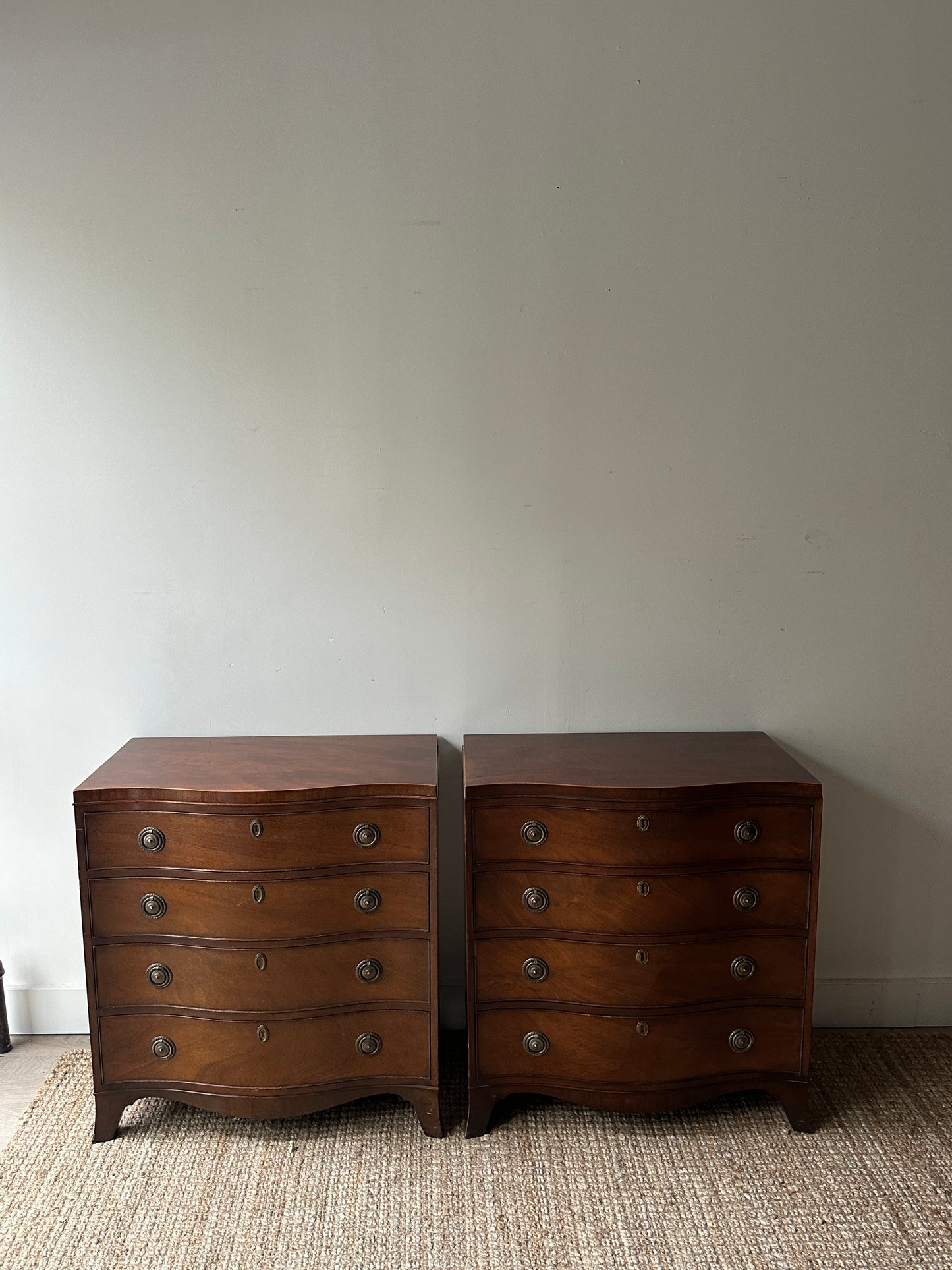 Mahogany small dressers. Sold individually.