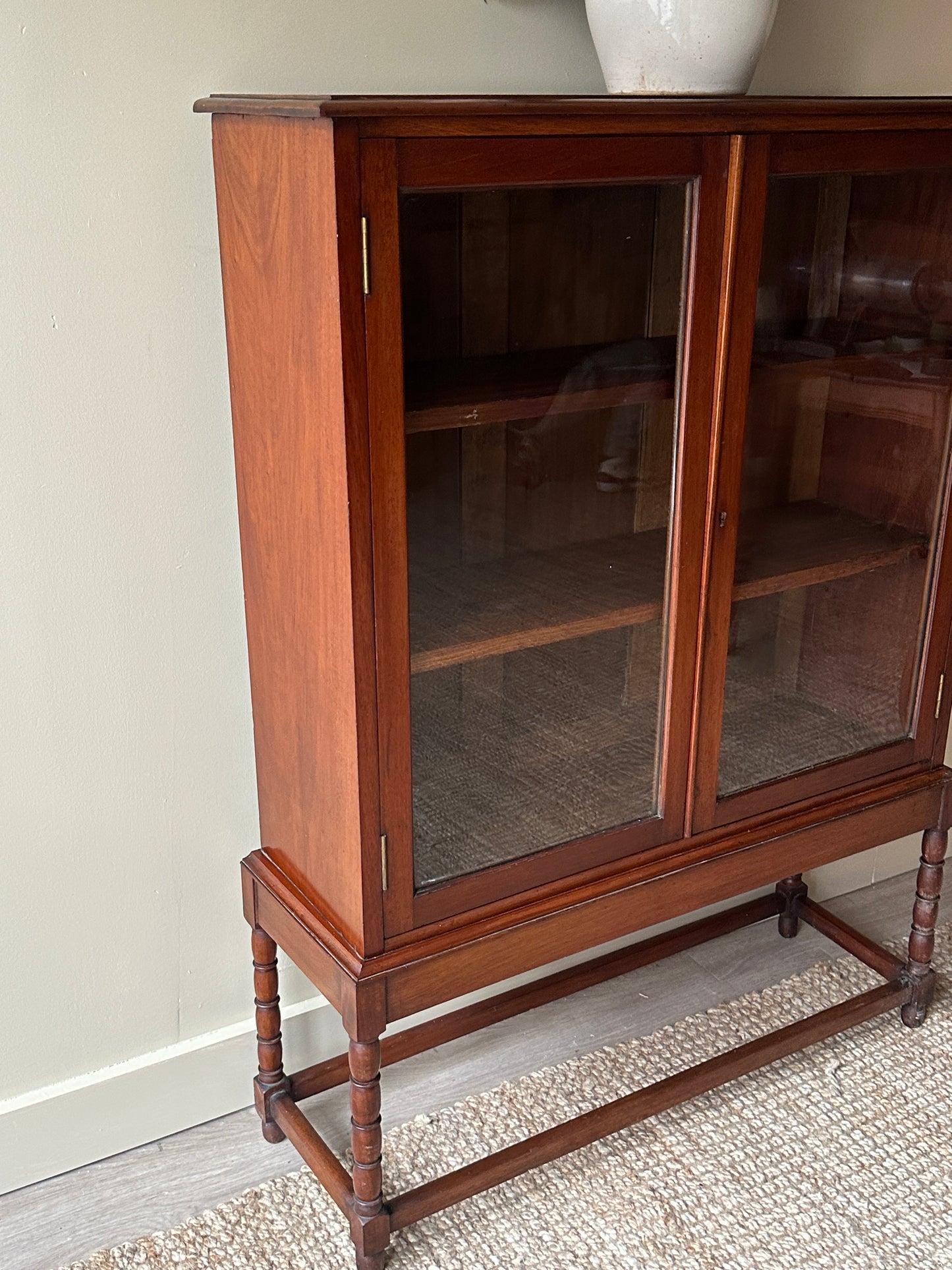 Walnut display cabinet