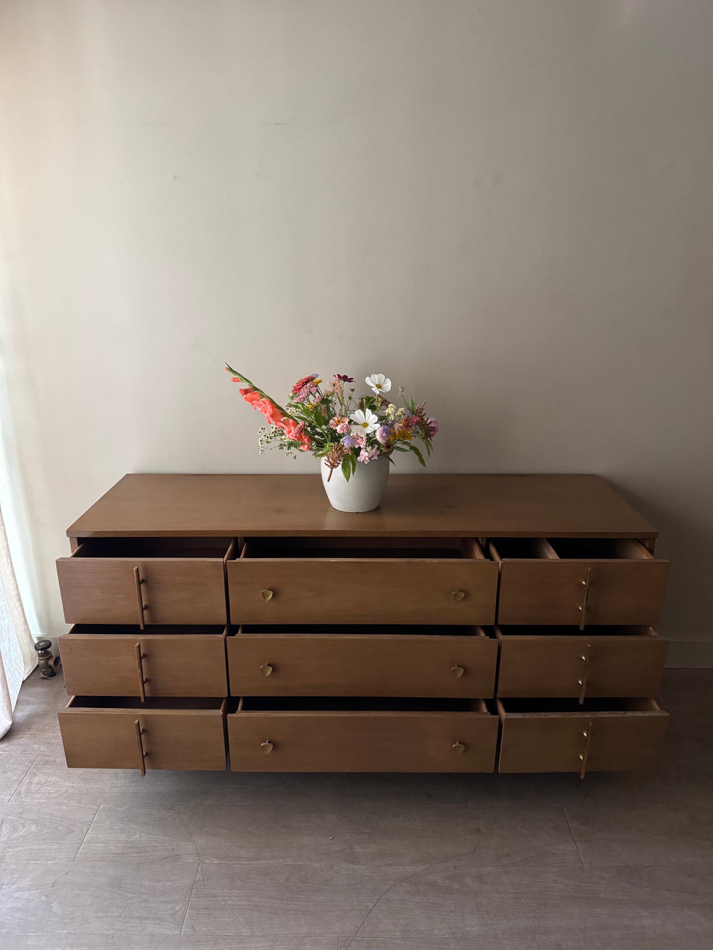 Kent Coffey walnut 9 drawer dresser