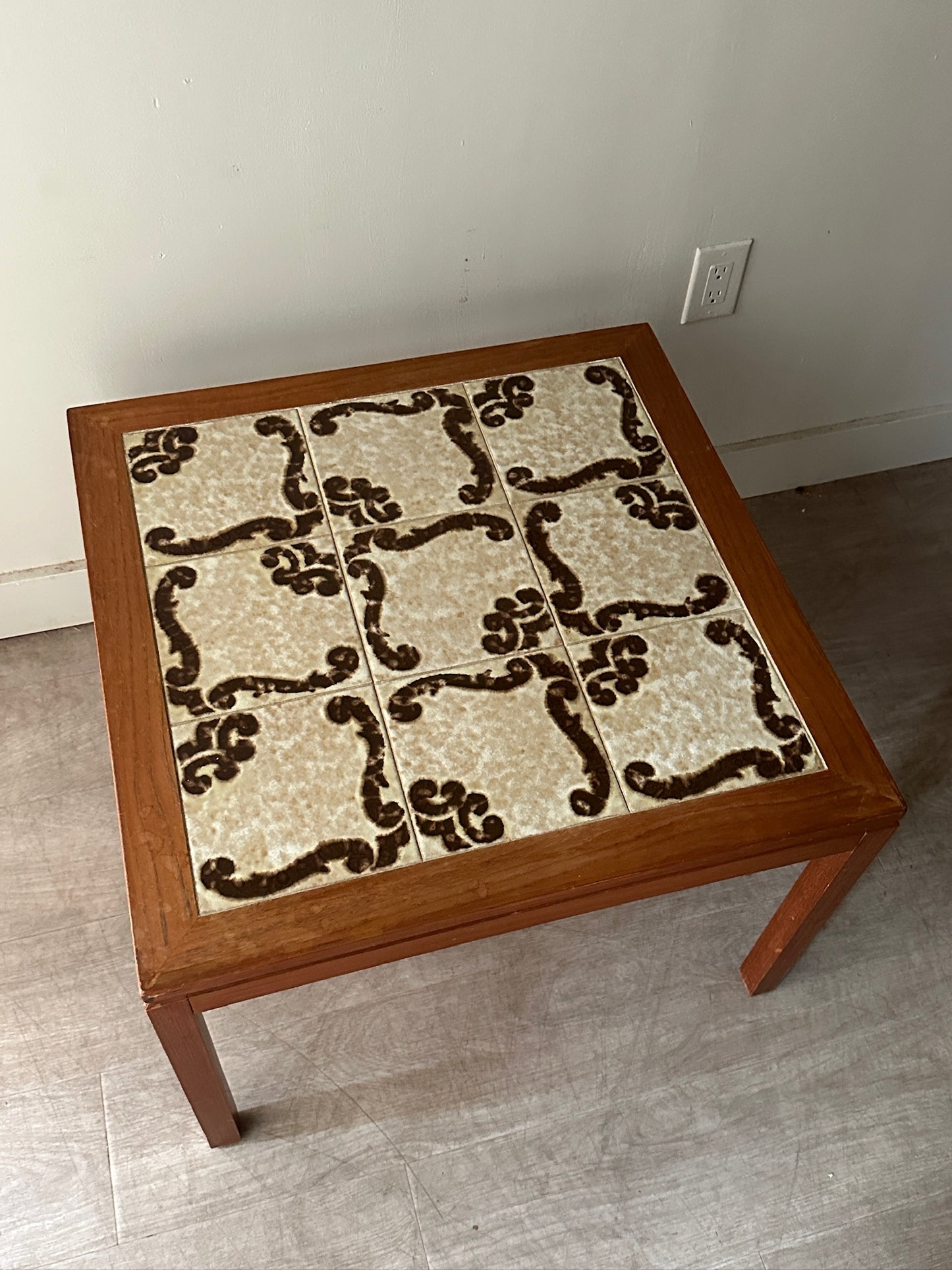 Danish teak and tile coffee table