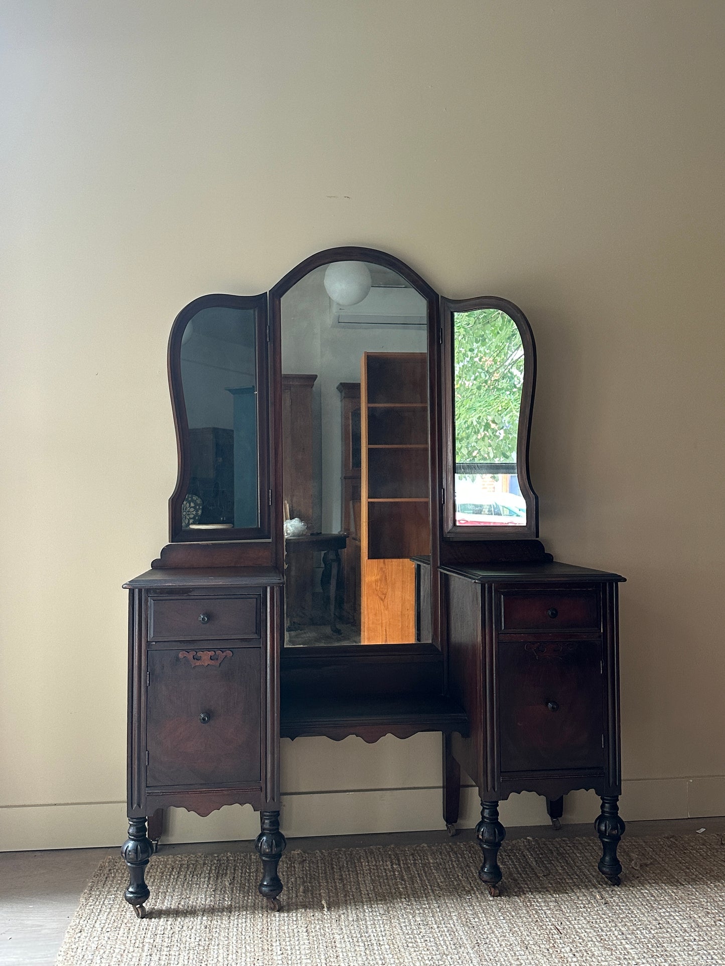 Mahogany vanity