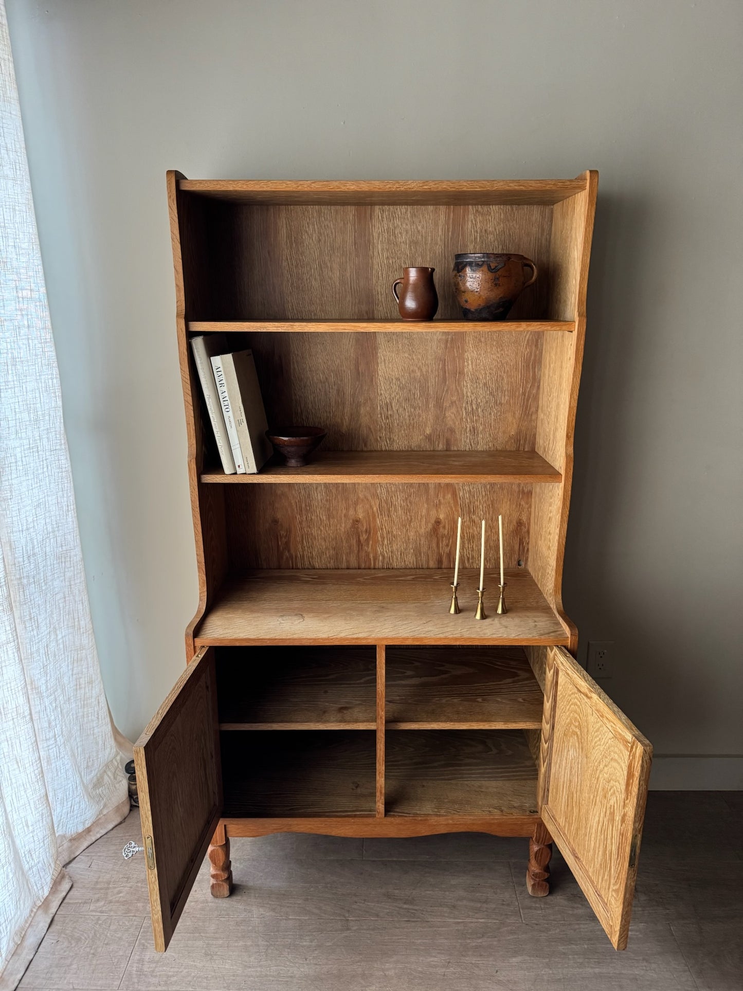 Henning Kjaernulf Danish oak bookcase cabinet