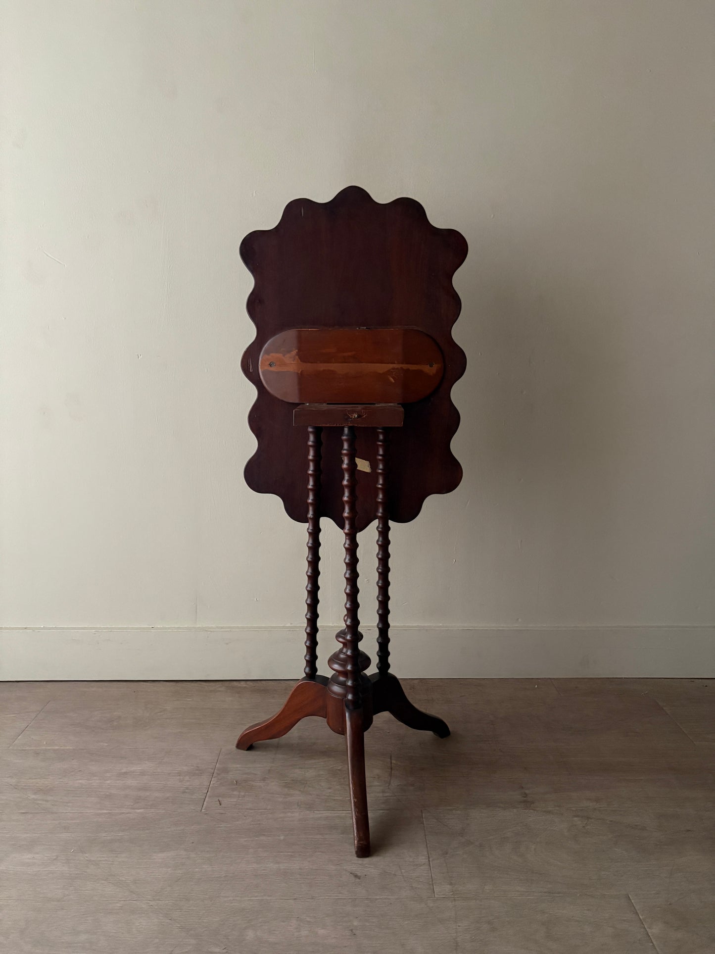 Victorian walnut tilt top side table