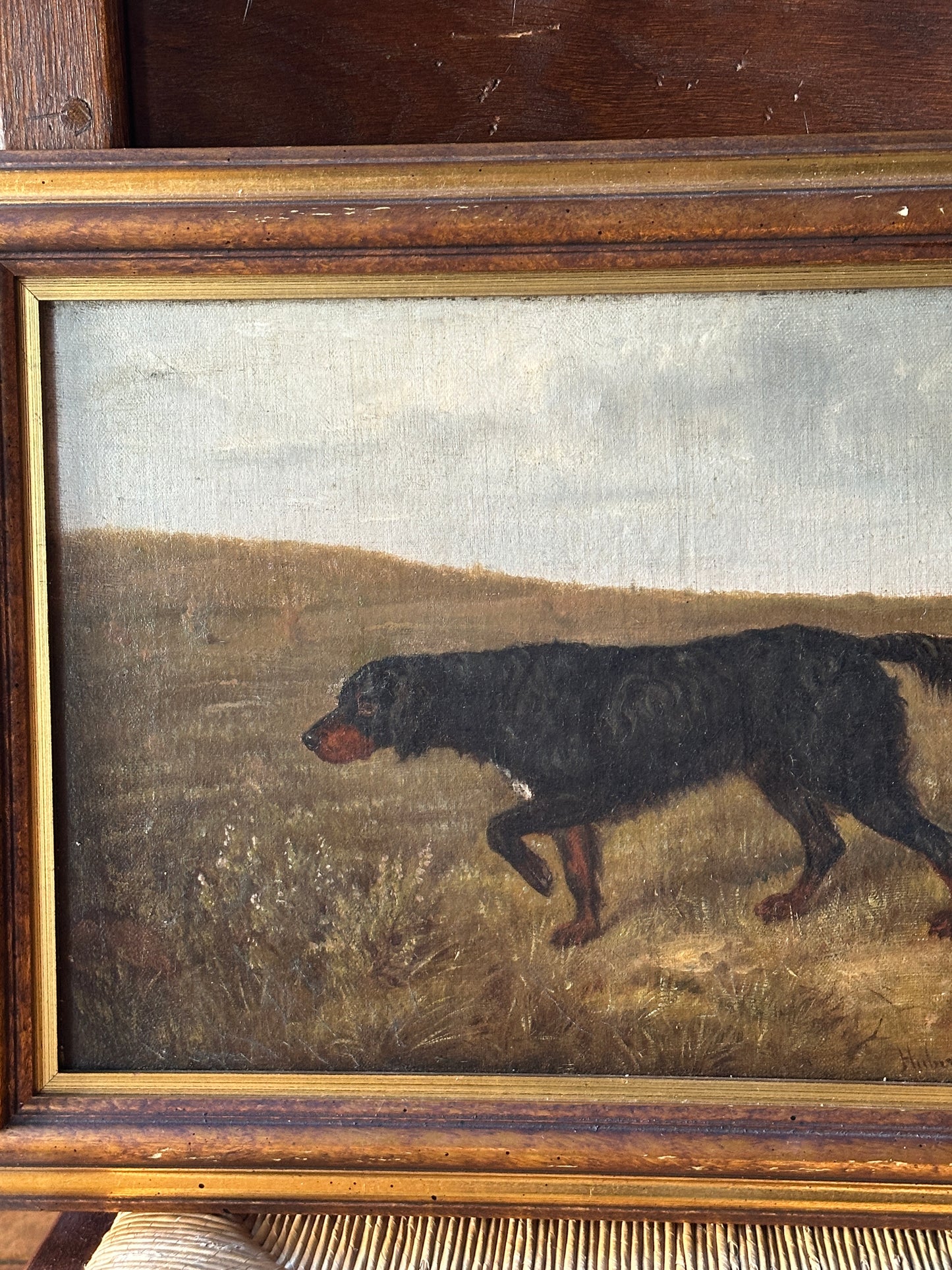 19th c. oil on canvas by Hubert Henrad 1886