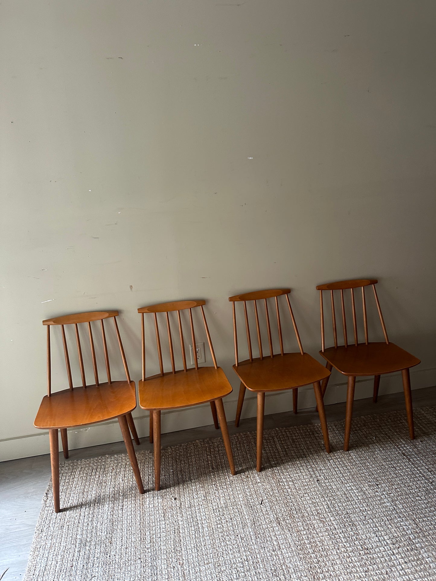 Maple dining chairs. Sold as set of 4.