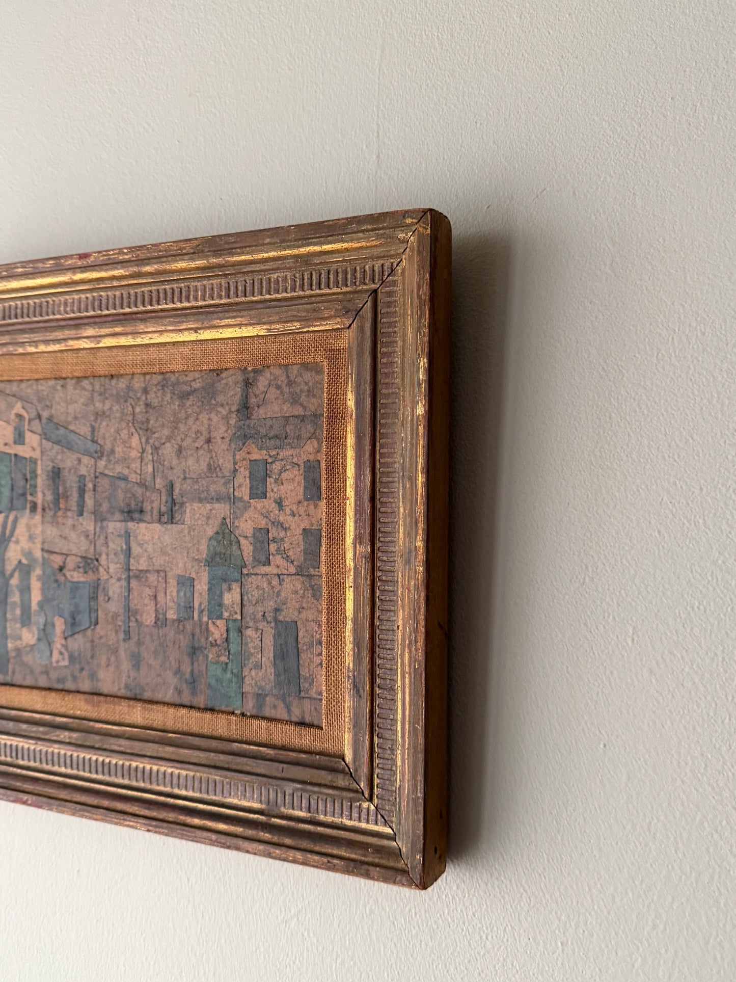 French modernist Paris street scene. Signed.