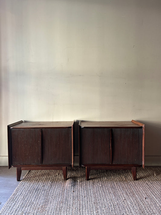 Walnut side tables. Sold individually.