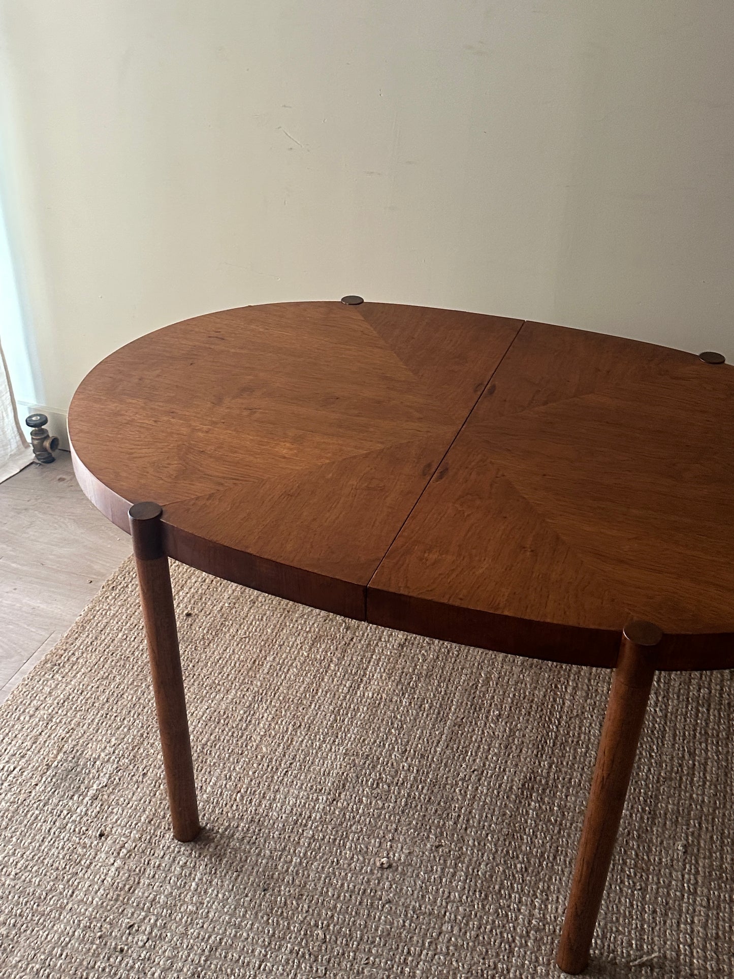 Walnut dining table with leaves