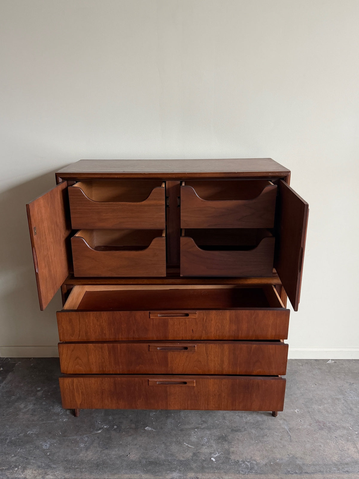Walnut gentleman’s dresser