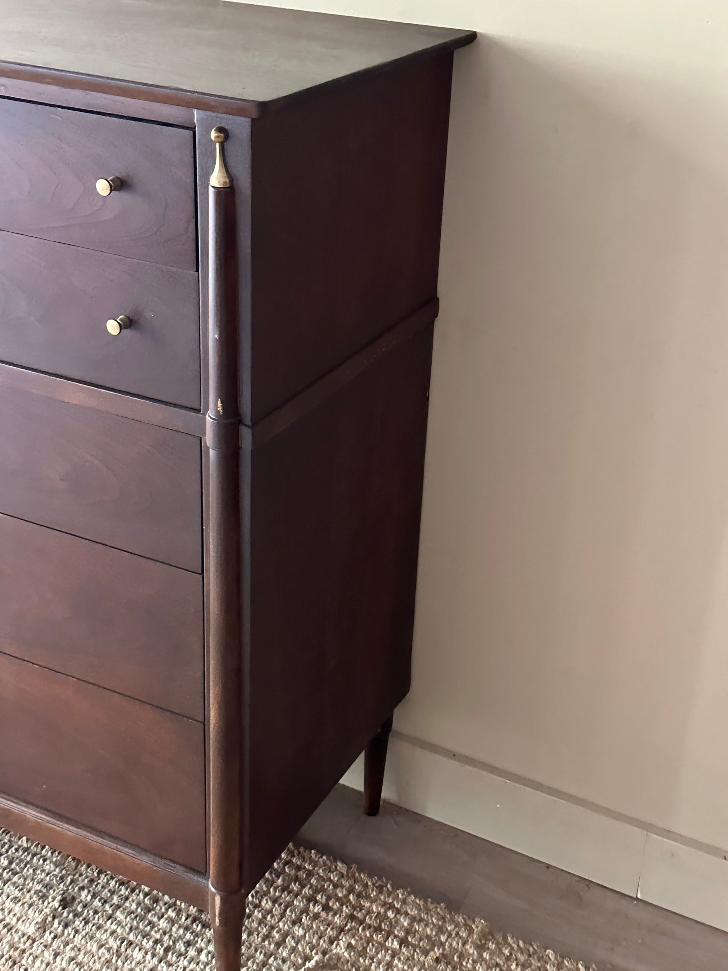 Walnut tall boy
