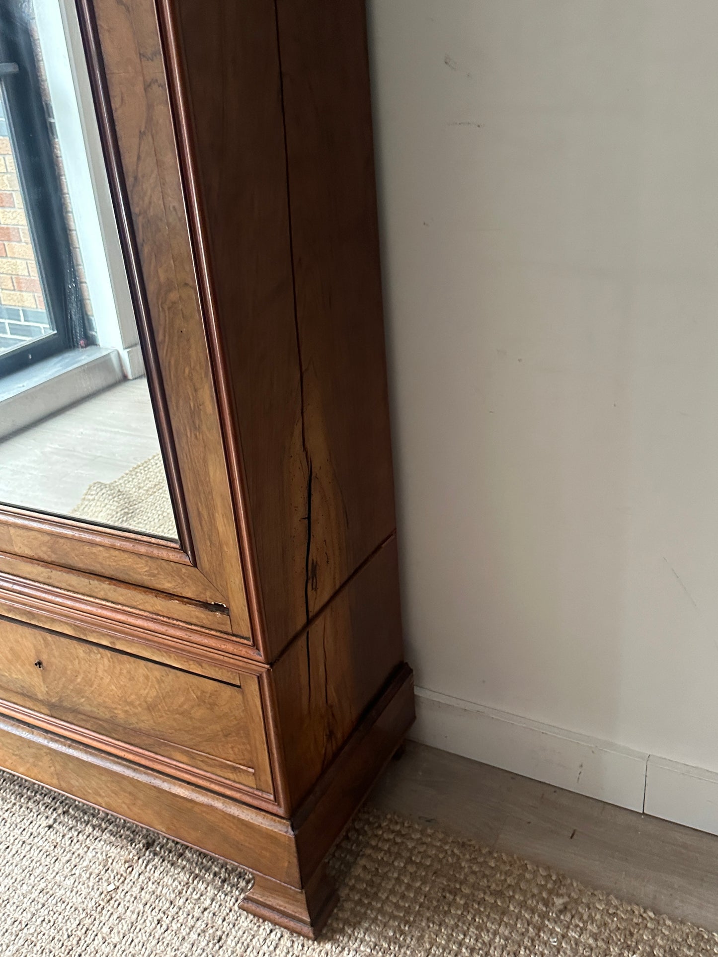 19th c. walnut armoire